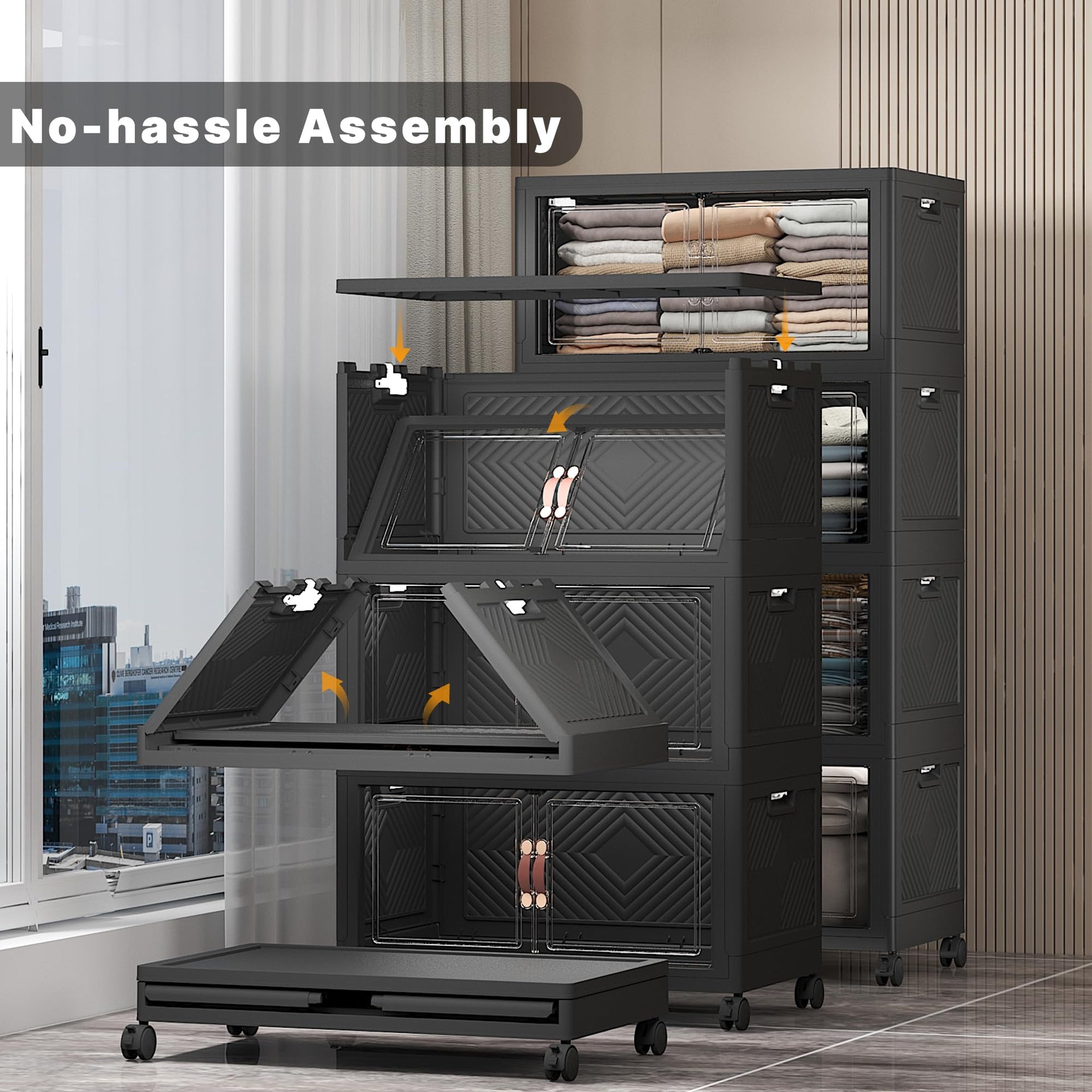 Stackable Storage Bins (4 Count)