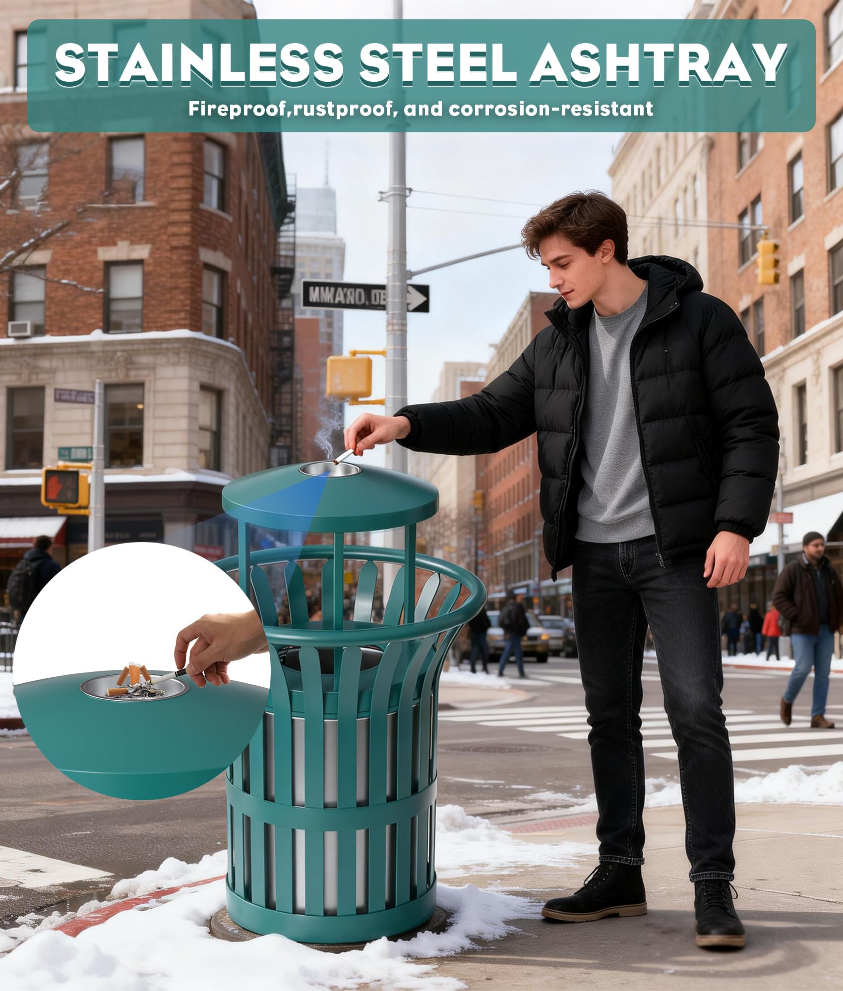 Outdoor Trash Can Commercial