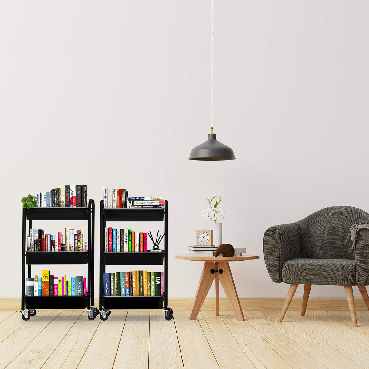 3 Tier Rolling Metal Storage Organizer