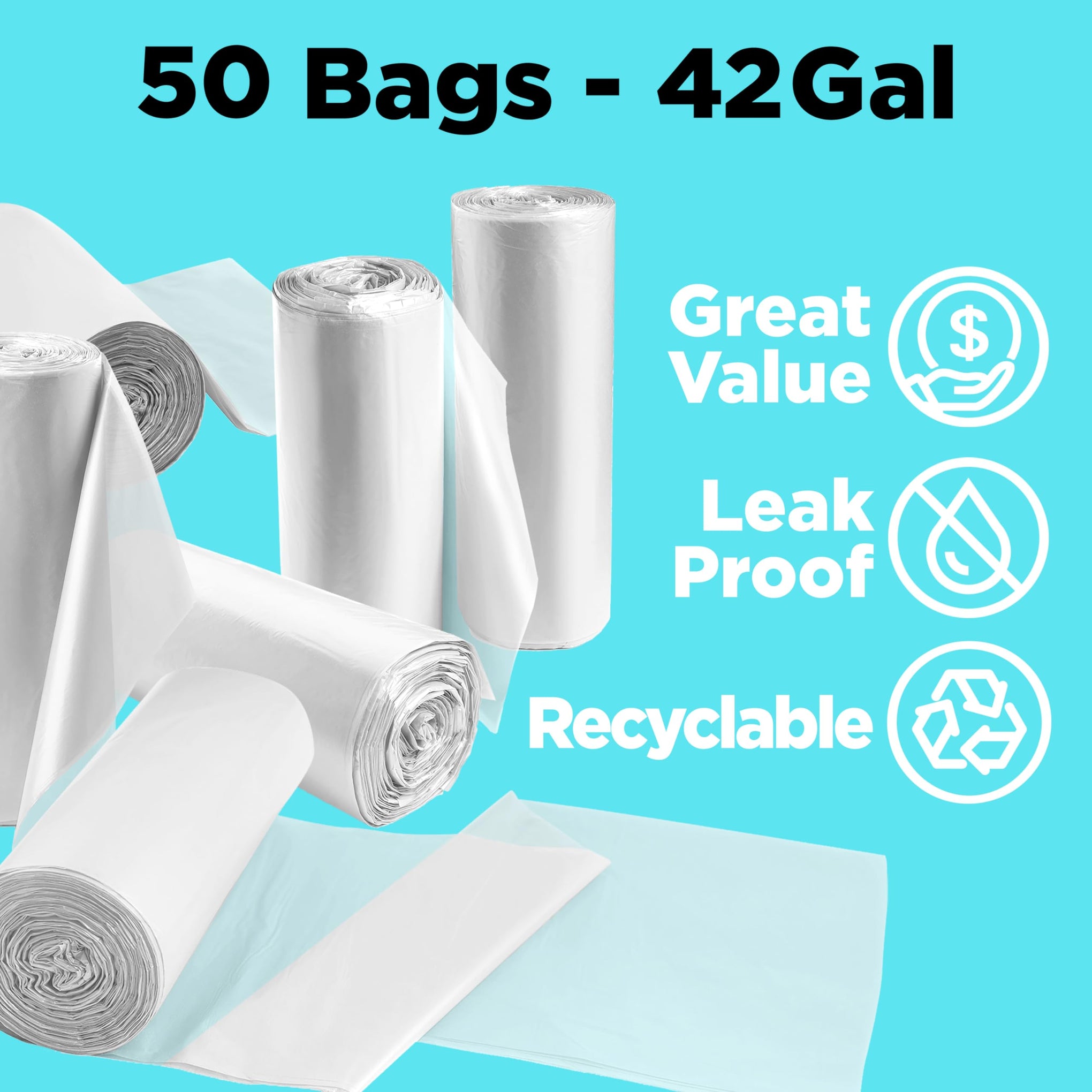 42 Gallon Trash Bags (50 Count)