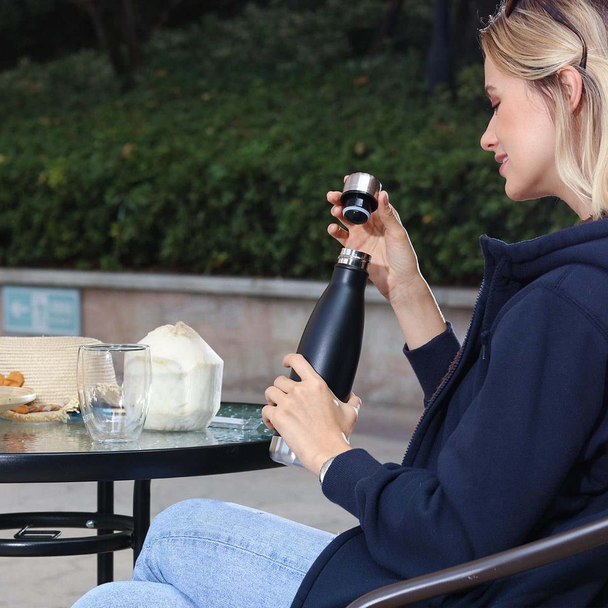 17oz Sport Water Bottle 12 Pack Vacuum Insulated Stainless Steel Leak (12 Count)