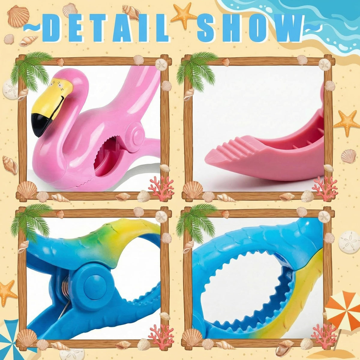 4 Pcs Beach Towel Clips (4 Count )