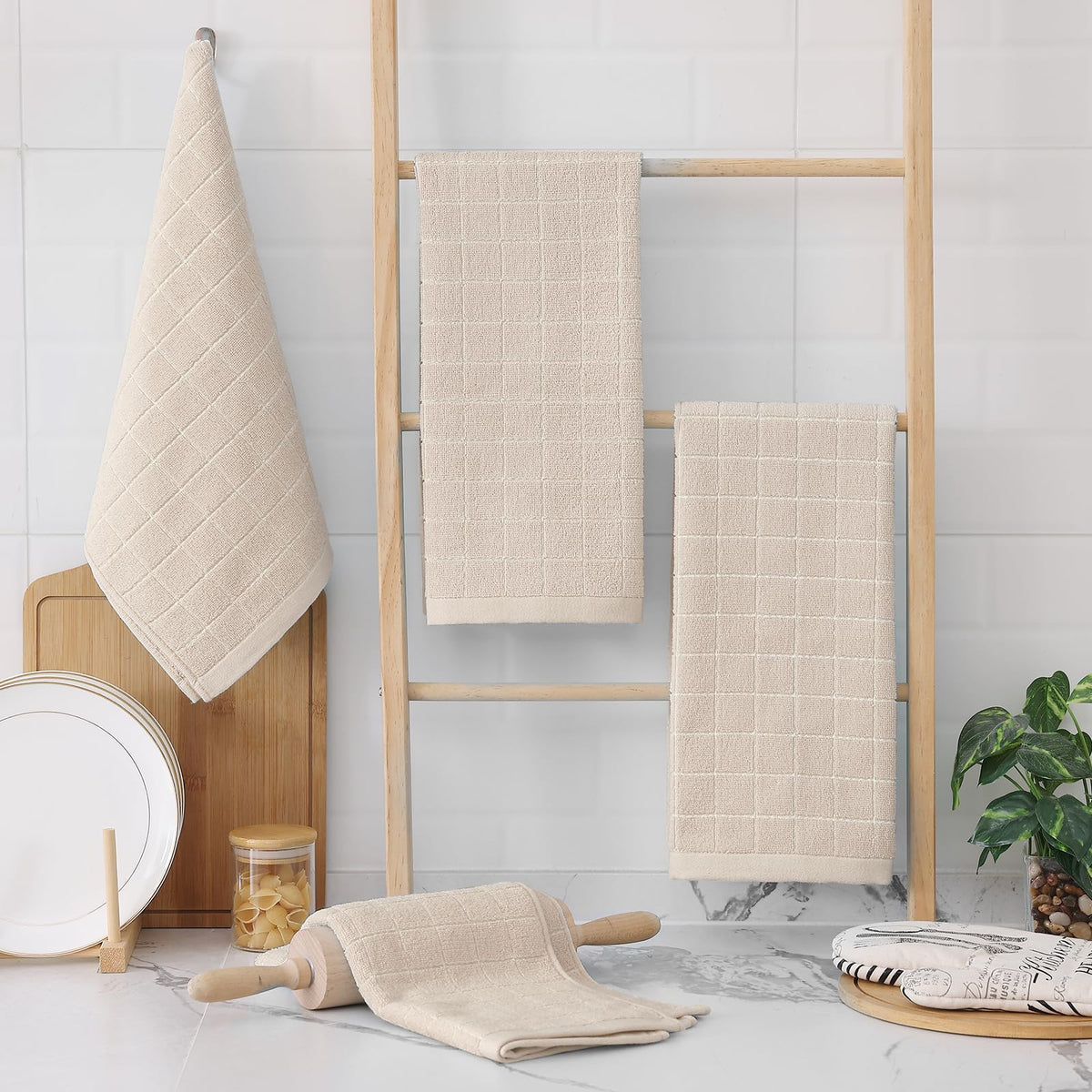 100% Cotton Terry Kitchen Towels (8 Count)