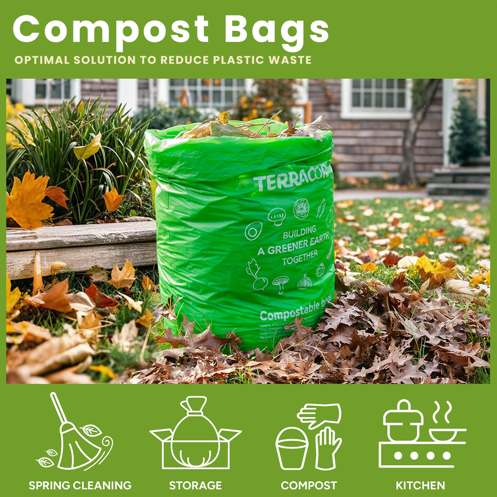 13 Gallon Compostable Trash Bags (50 Count)
