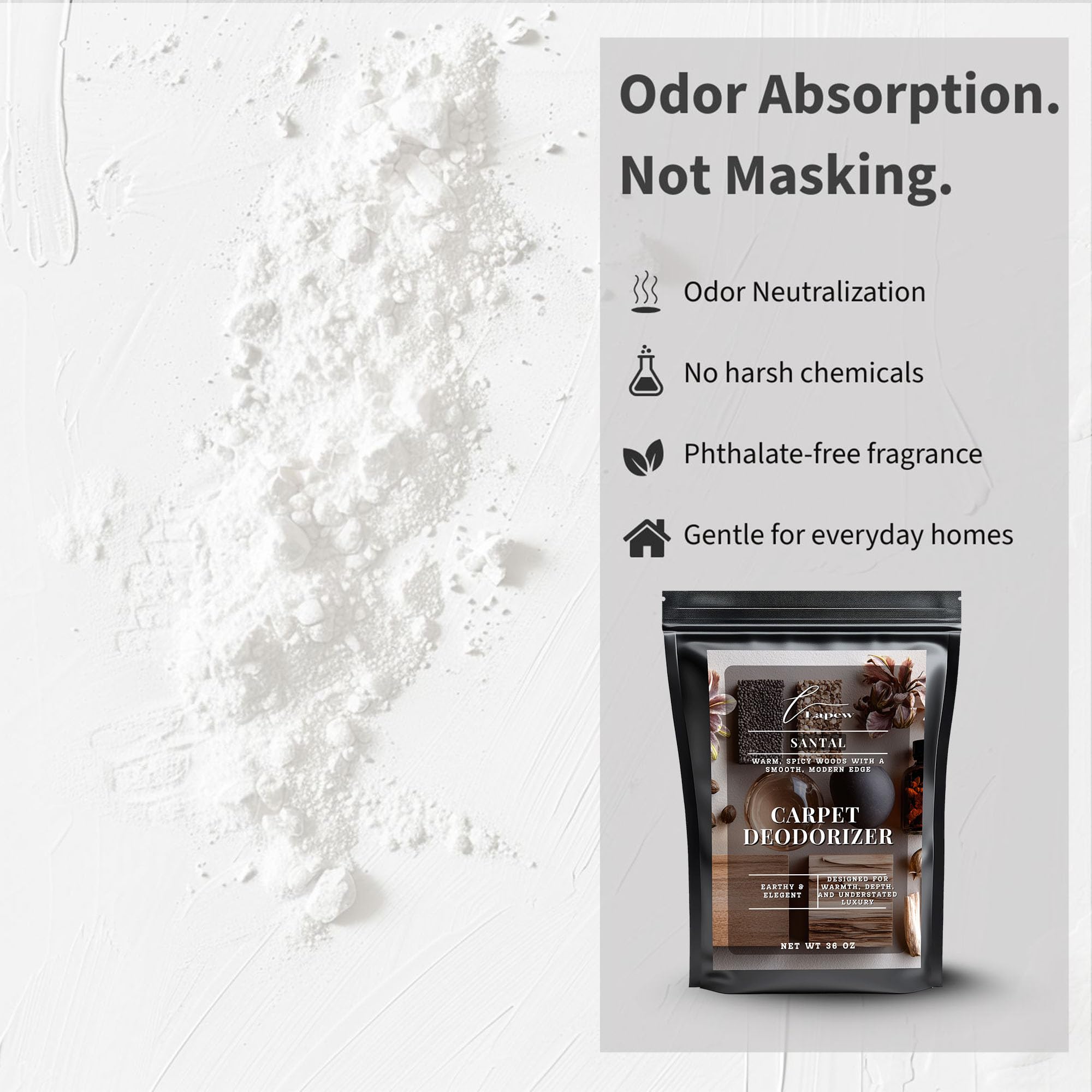 Santal Carpet Deodorizer Powder (36 Ounce)