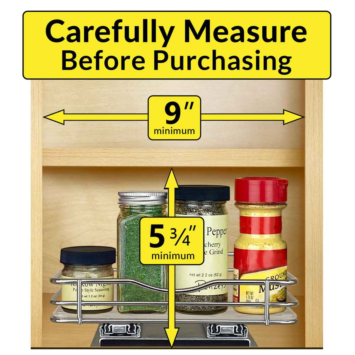Pull Out Spice Organization for Cabinets