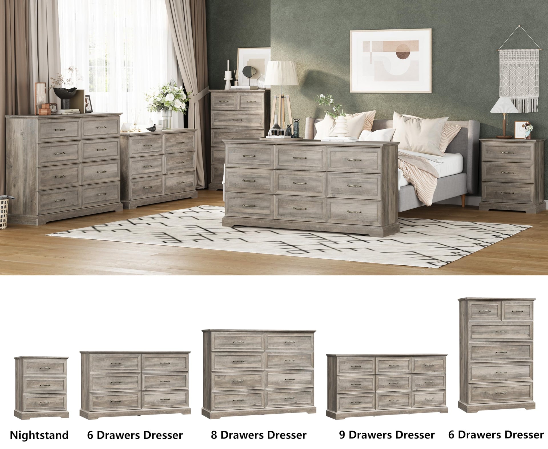 8 Drawer Dresser for Bedroom