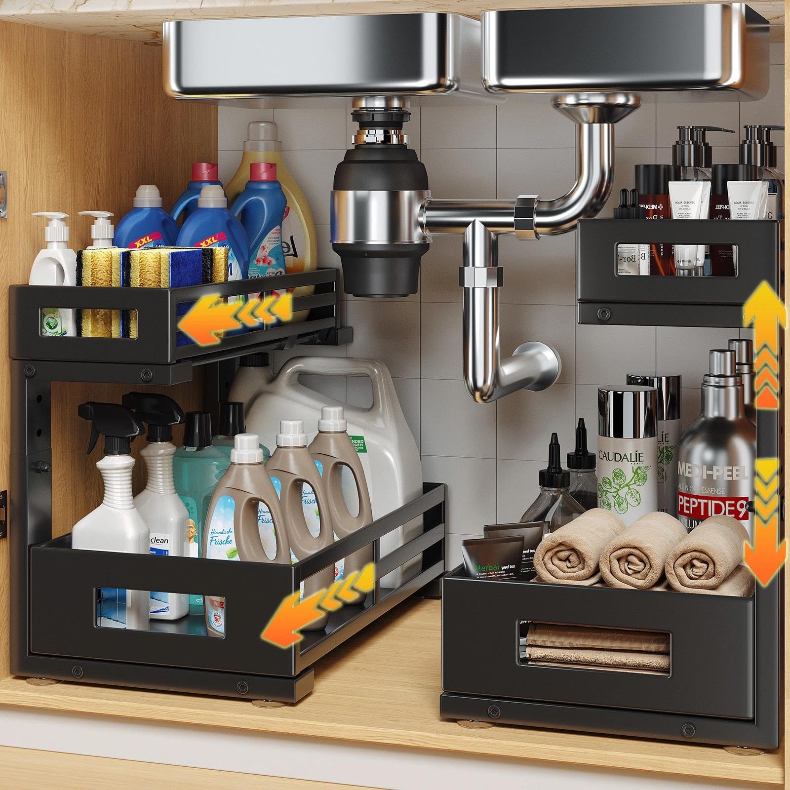 2 Pack Under Sink Organizer and Storage (2 Count)