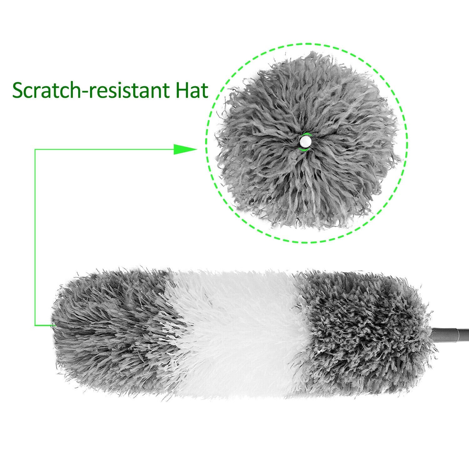 Microfiber Feather Duster with Extendable Pole and Bendable Head