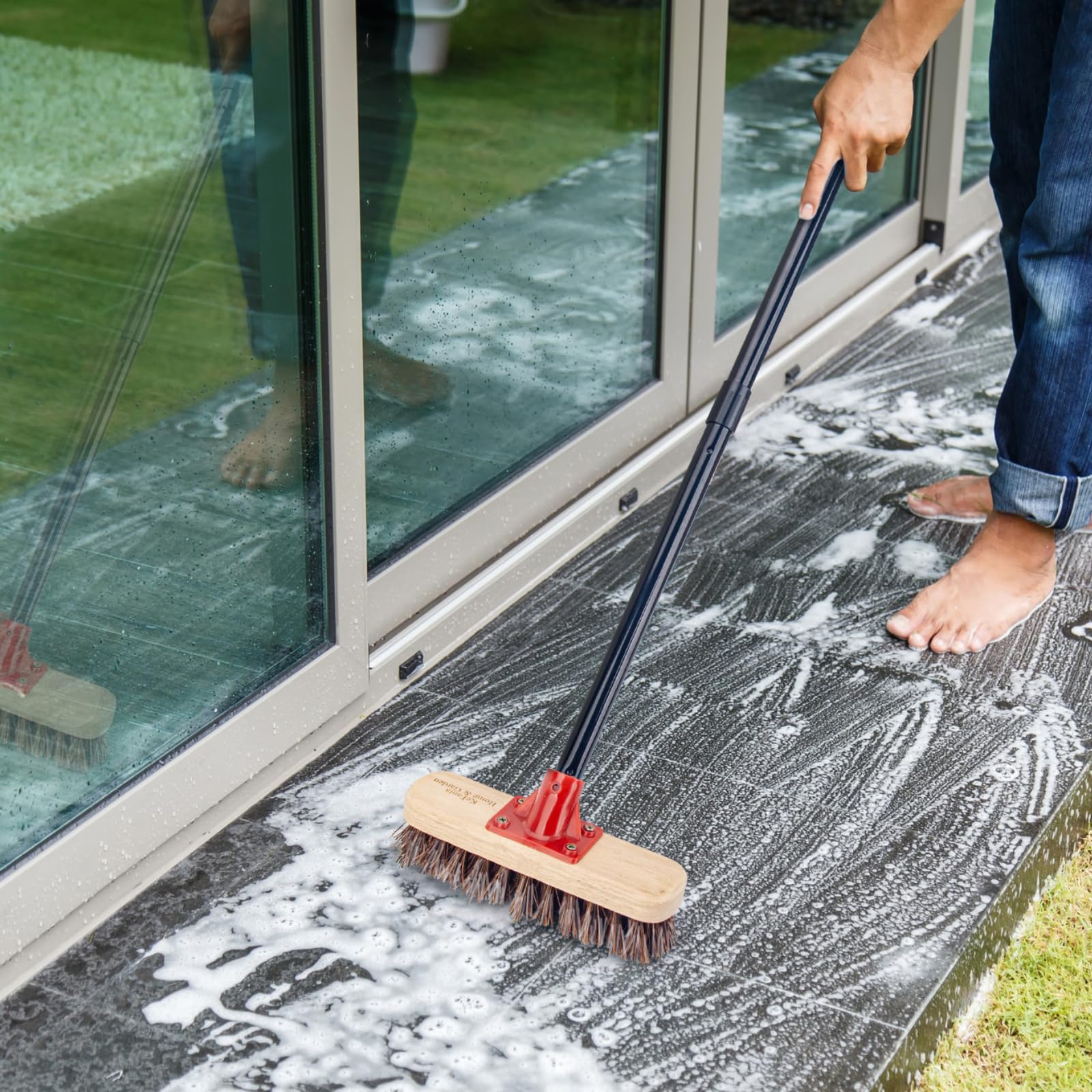 Deck Brush with Long Handle