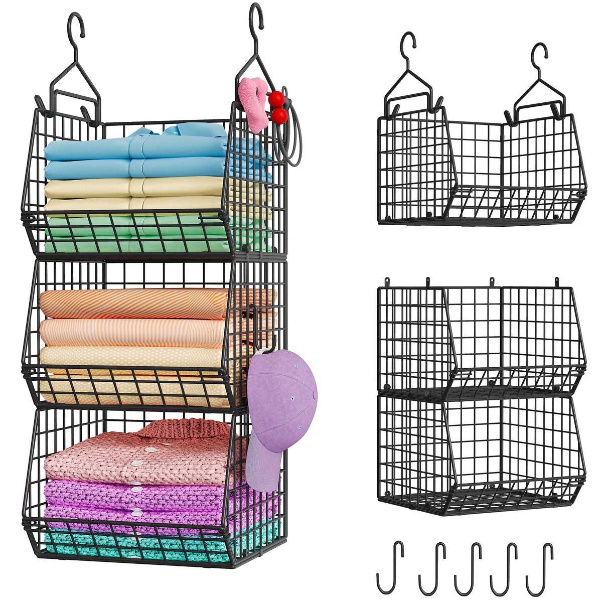 3 Tier Hanging Closet Organizer
