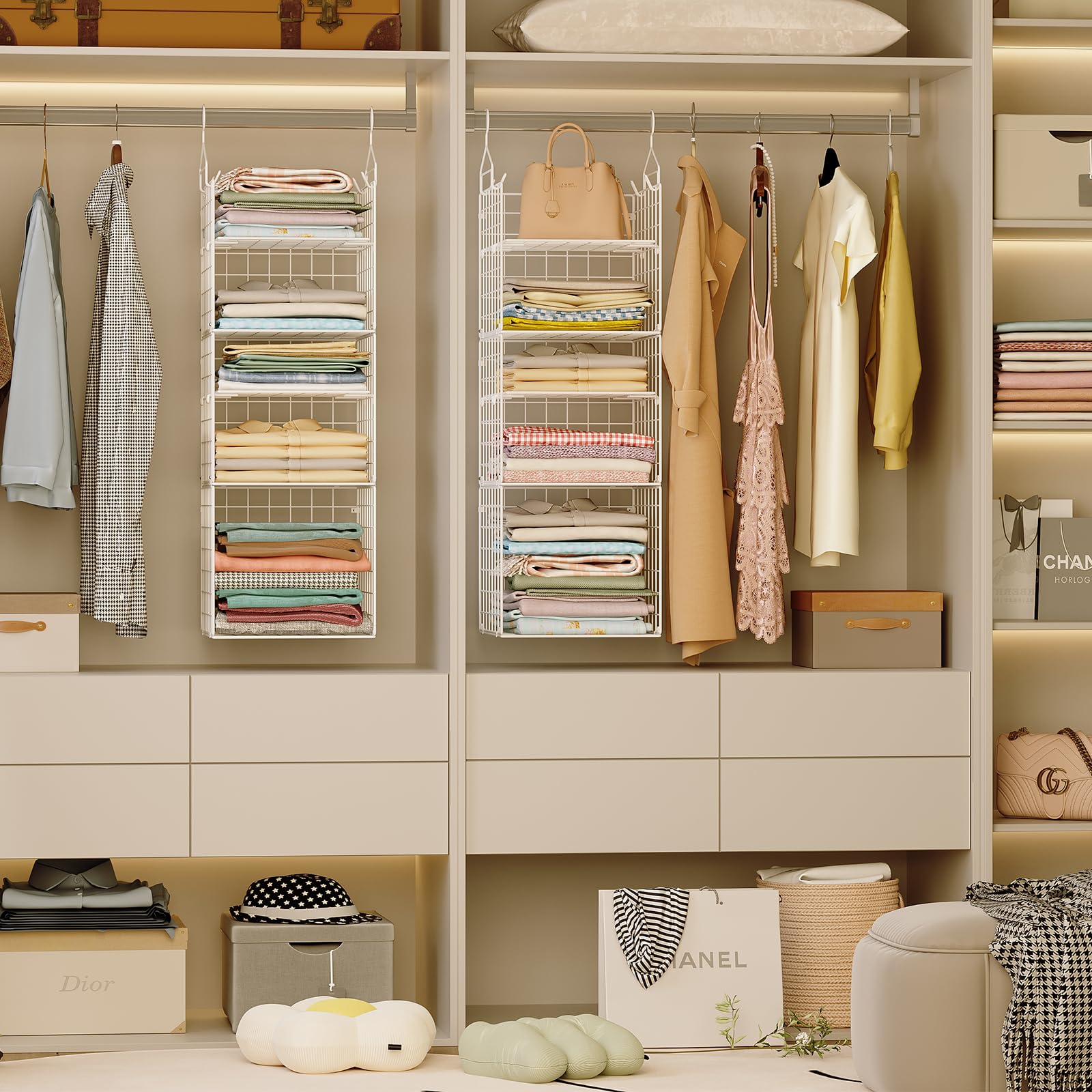 Closet Hanging Organizer and Storage (5 Count)