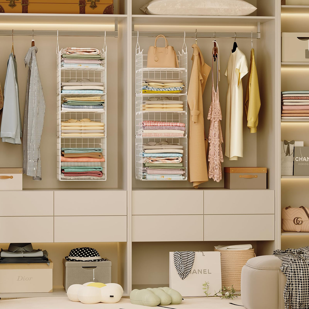 Closet Hanging Organizer and Storage (5 Count)