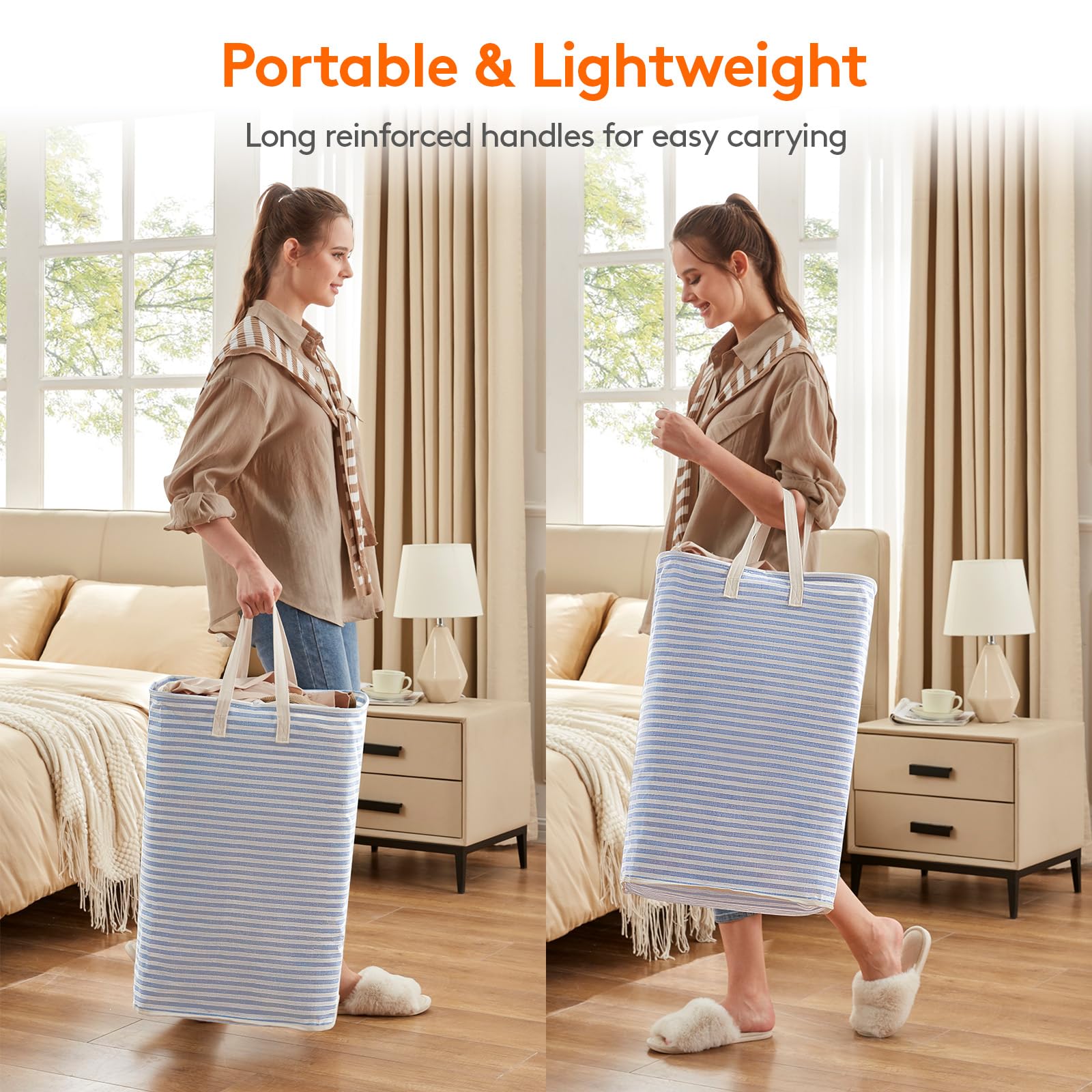 2 Pack Laundry Basket 80L Each
