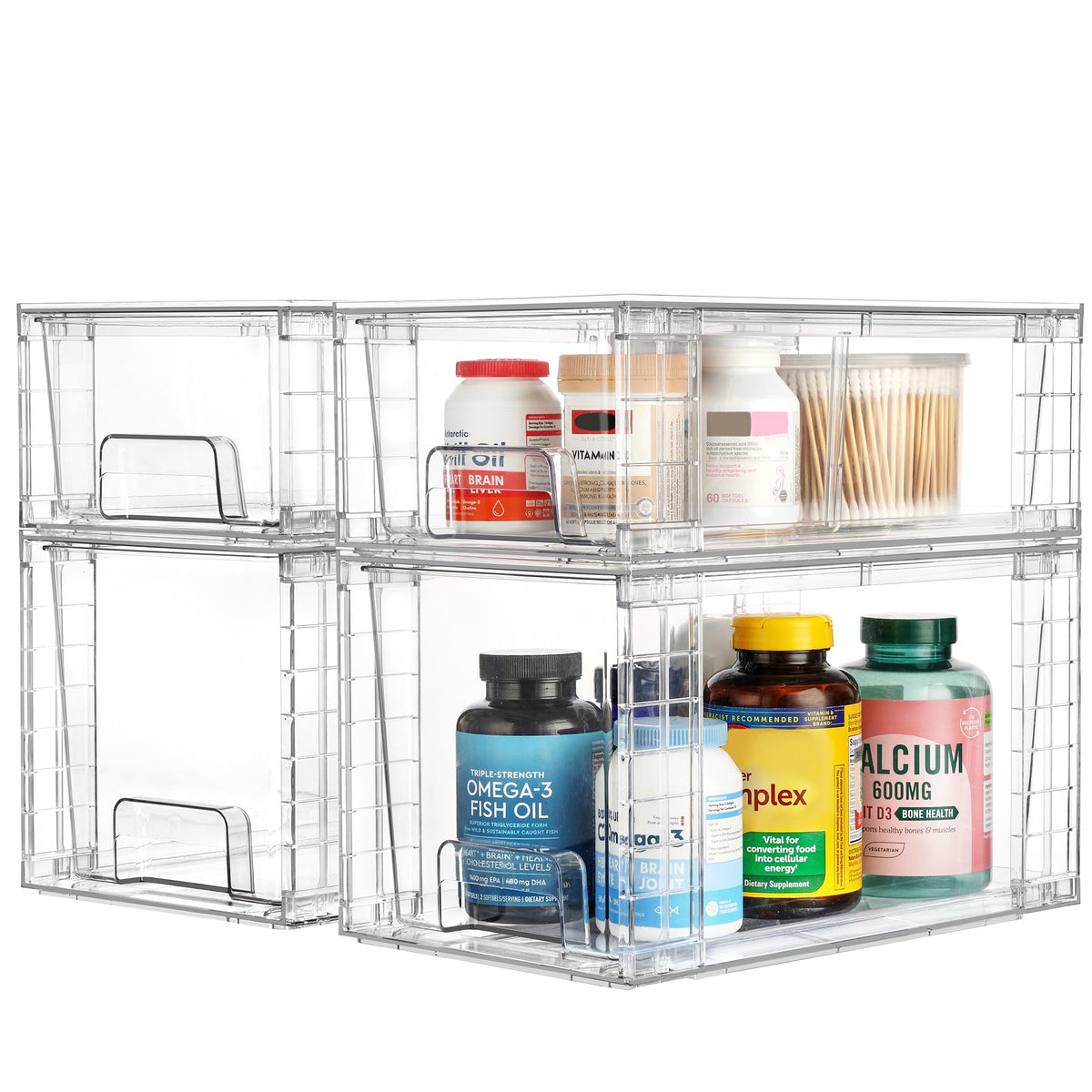 Clear Stackable Storage Drawers (8 Count)