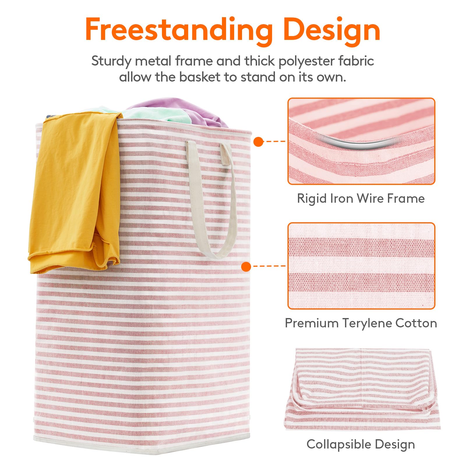3 Pack Laundry Basket 80L Each (3 Count)