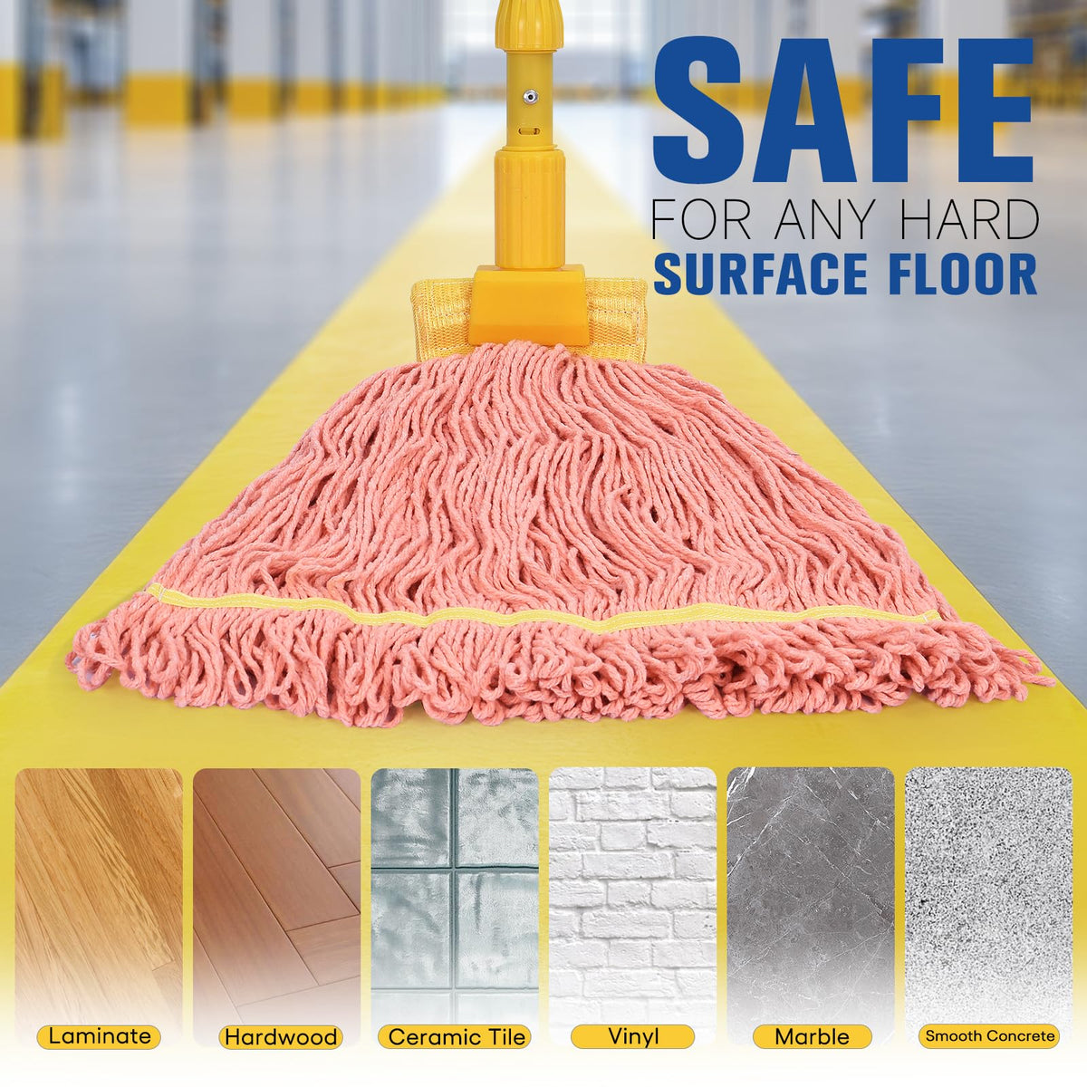 Matthew Cleaning Commercial Mop Head Replacement (6 Count)