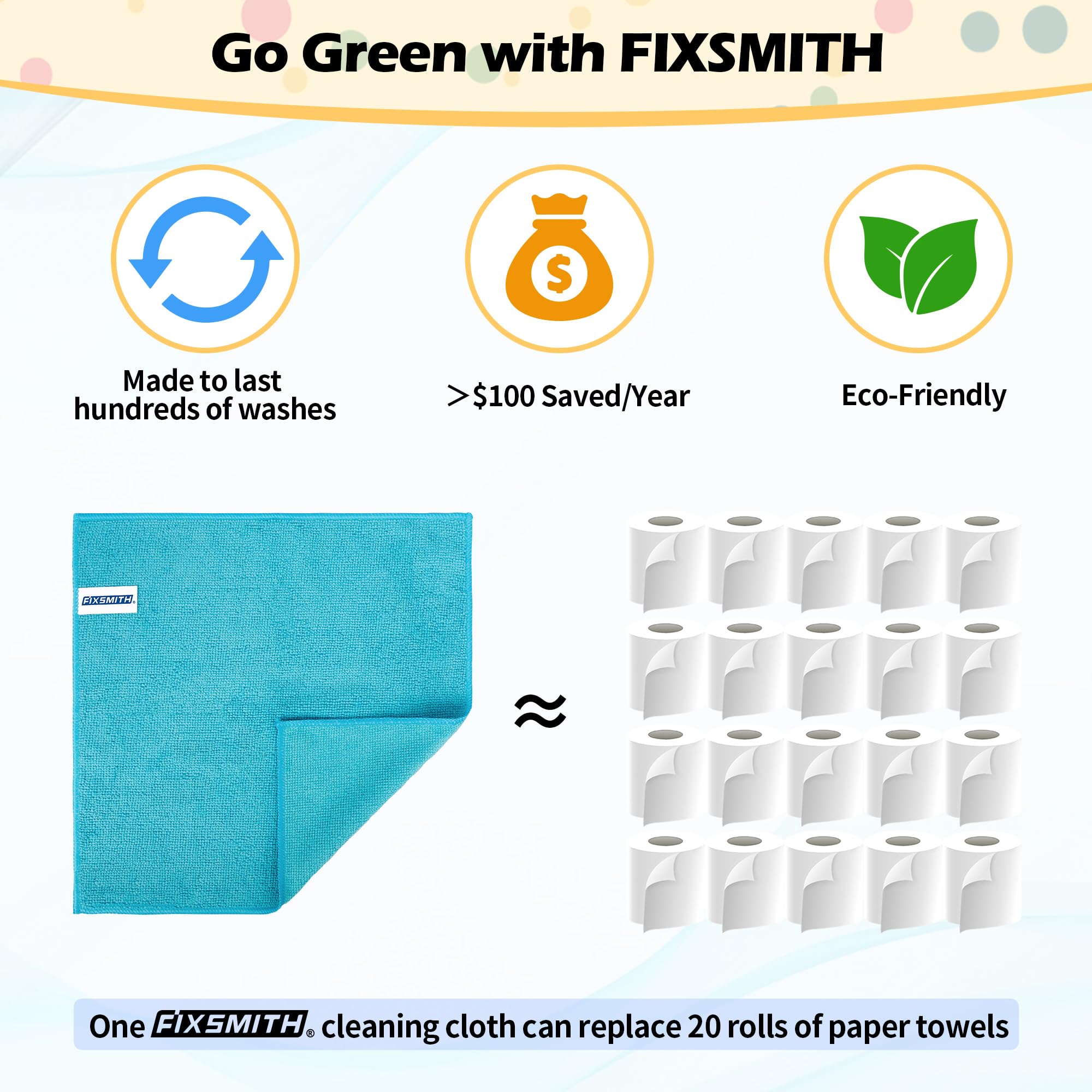Microfiber Cleaning Cloth (50 Count)