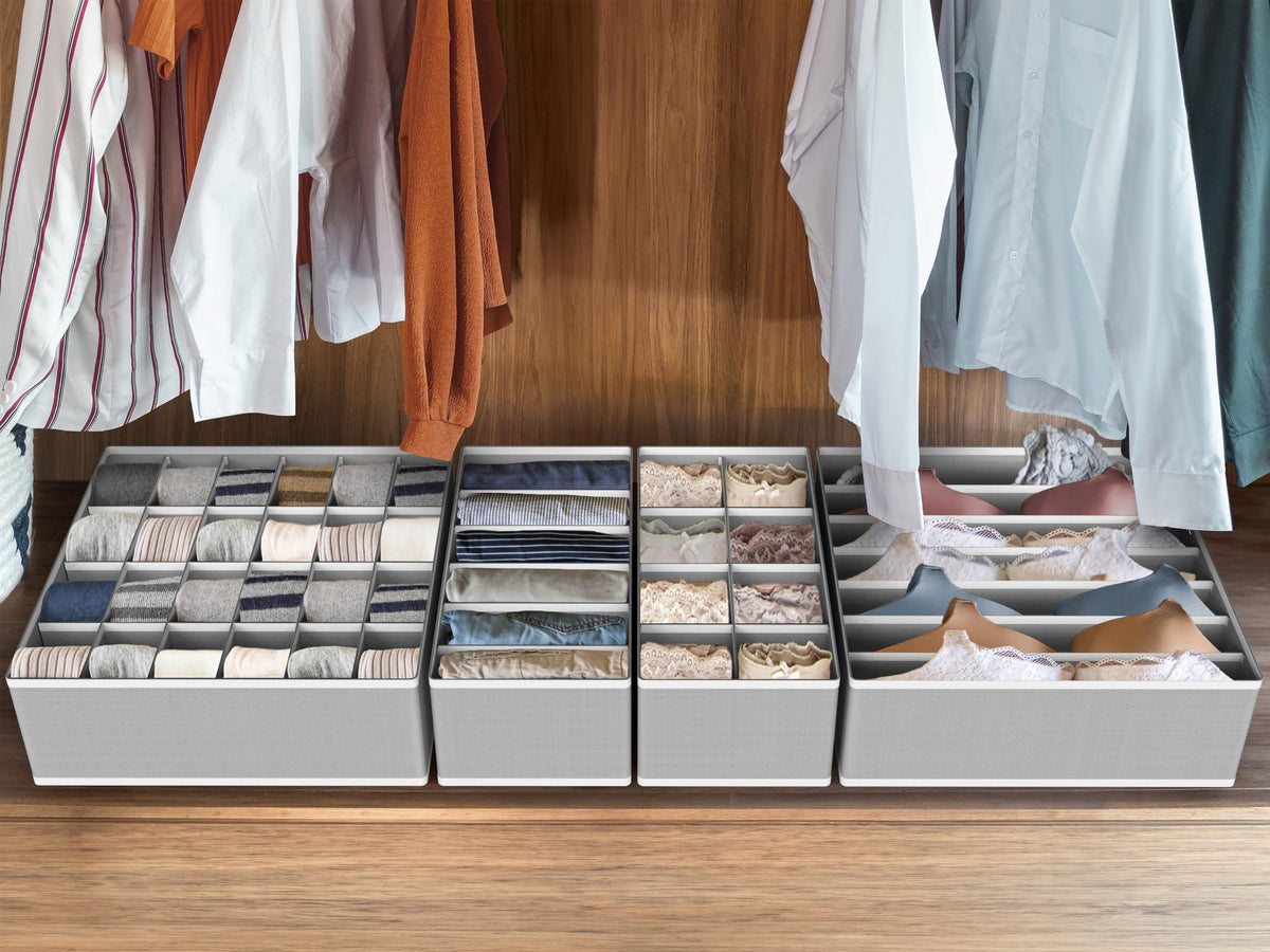 Closet Underwear Organizer Drawer Divider Assorted 7 pcs (7 Count)