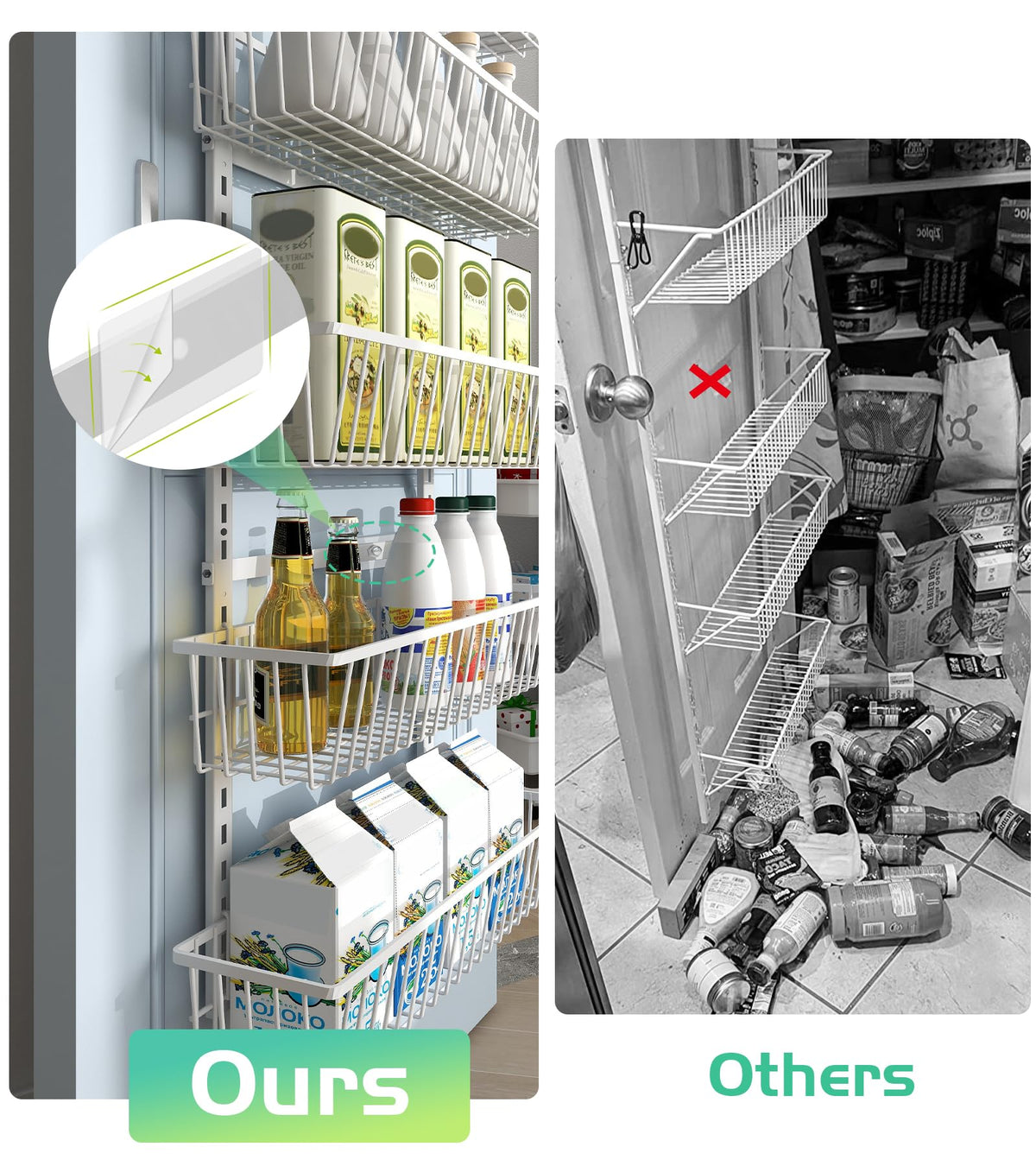 Over The Door Pantry Organizer (6 Count)