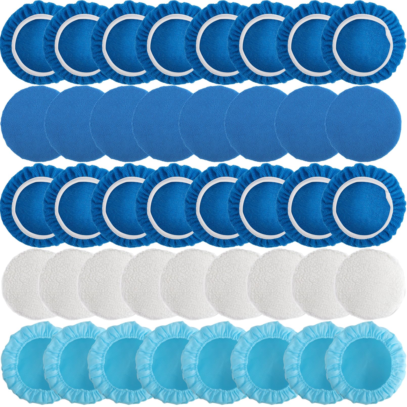 40 Pieces Polishing Bonnet Pads (40 Count)