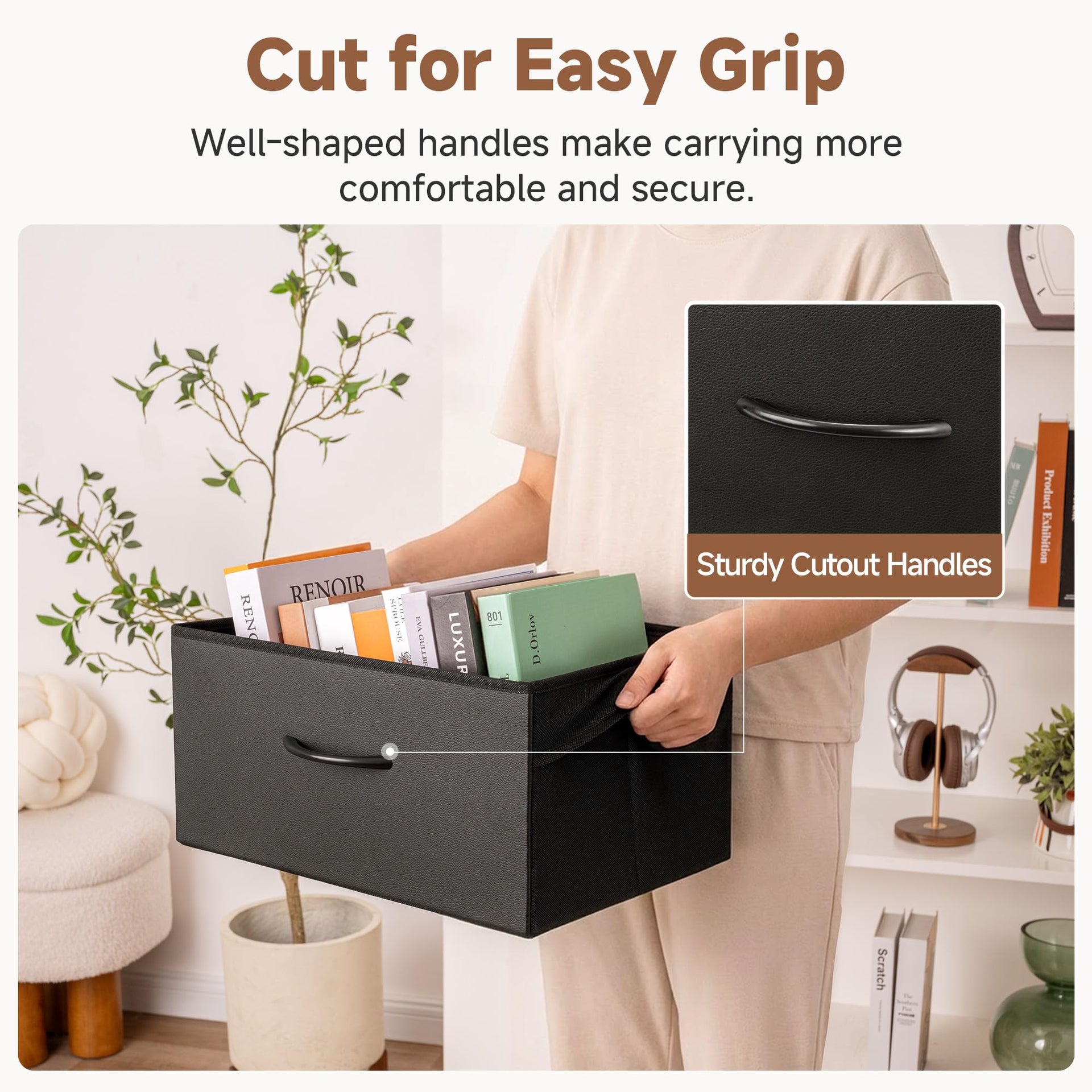 Black Storage Bins (4 Count)