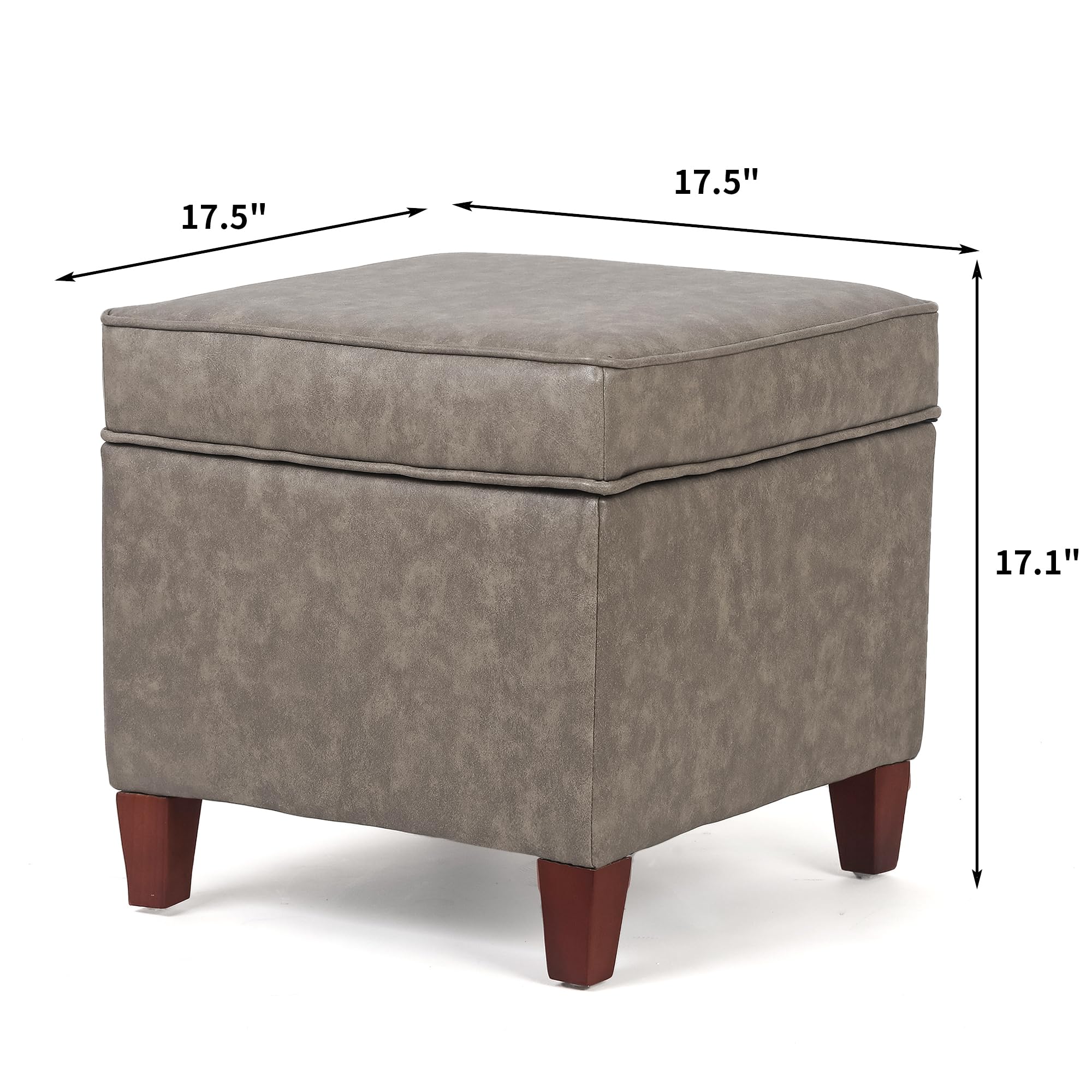 17.5" Square Storage Ottoman