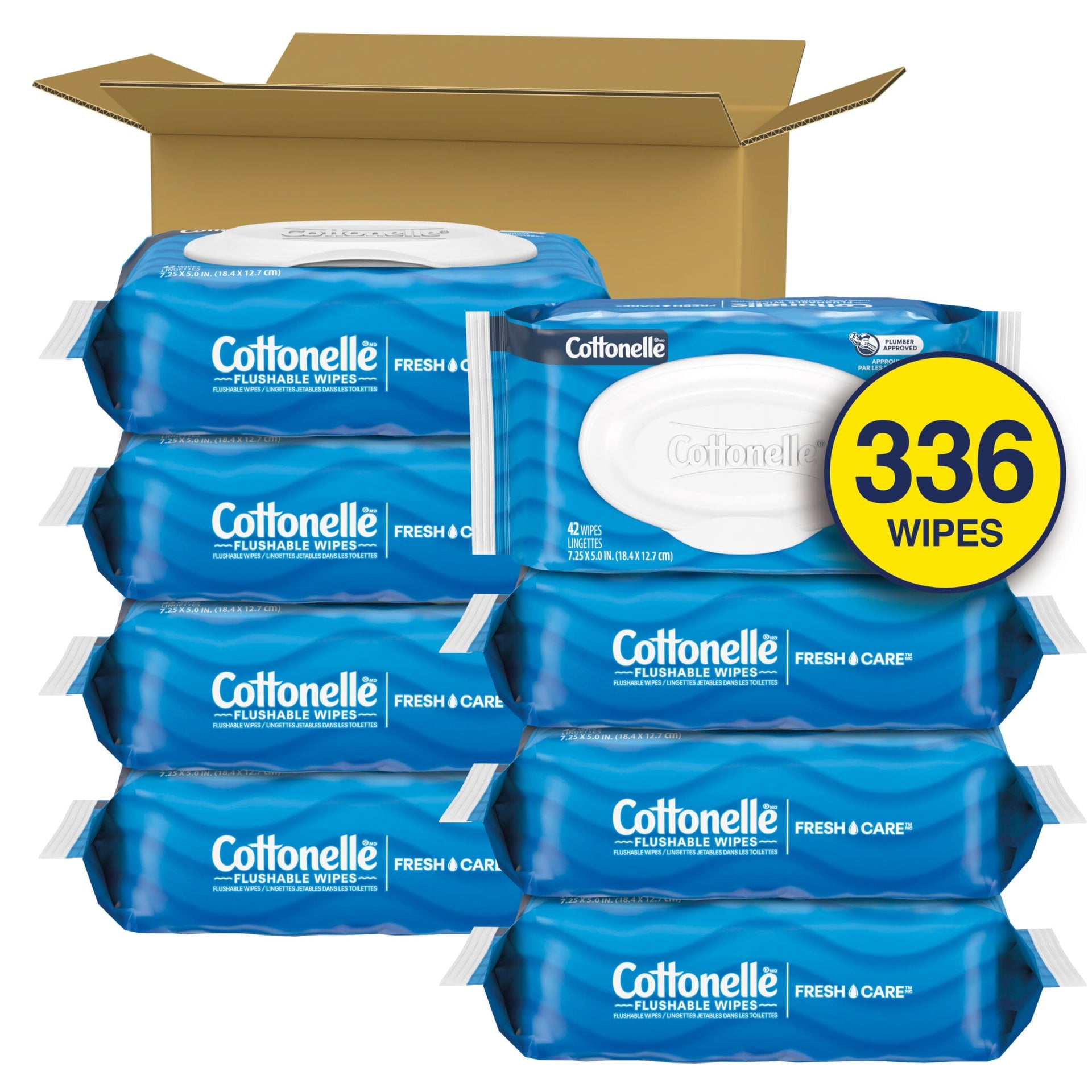 Fresh Feel Flushable Wipes (336 Count)