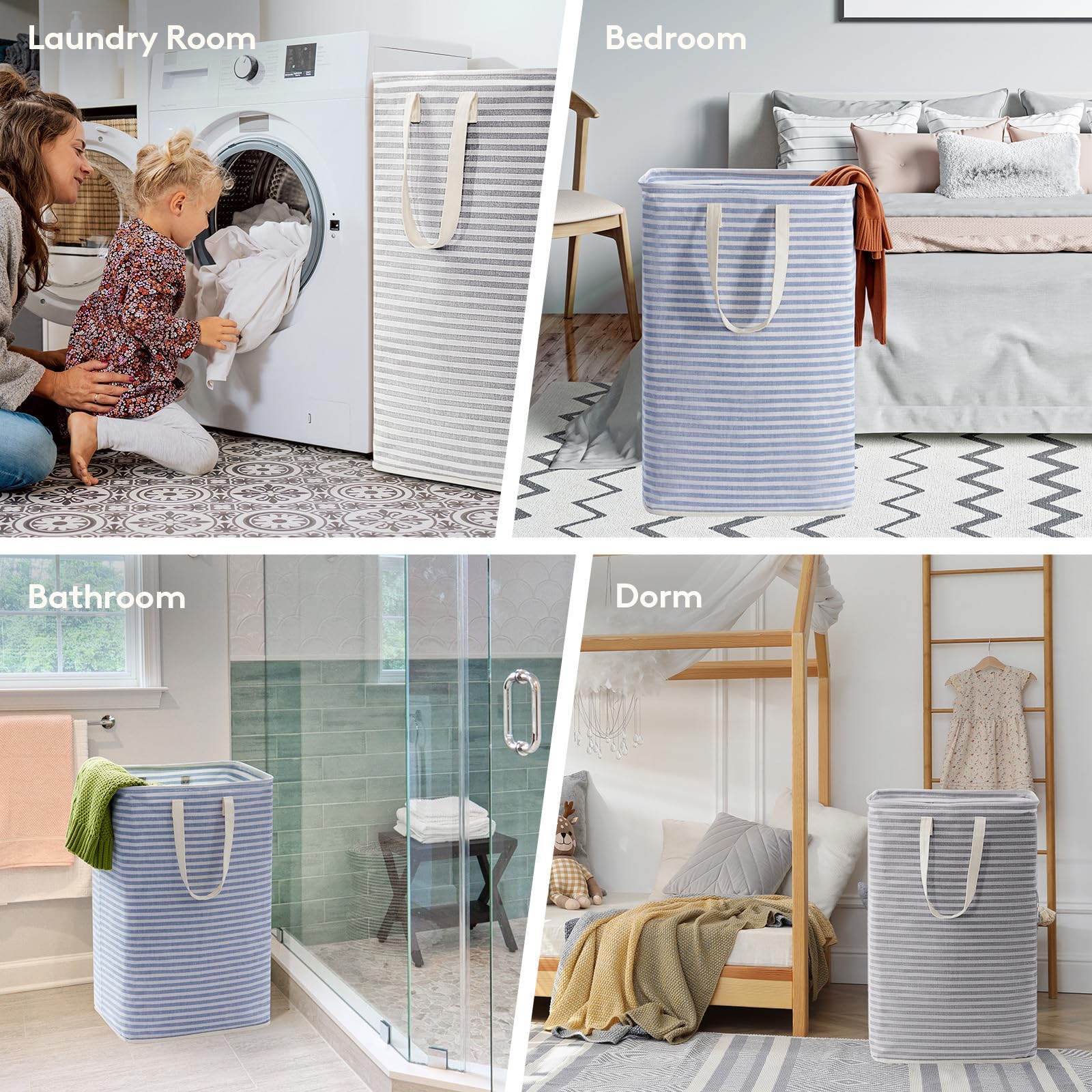 2 Pack Laundry Basket 80L Each (2 Count)