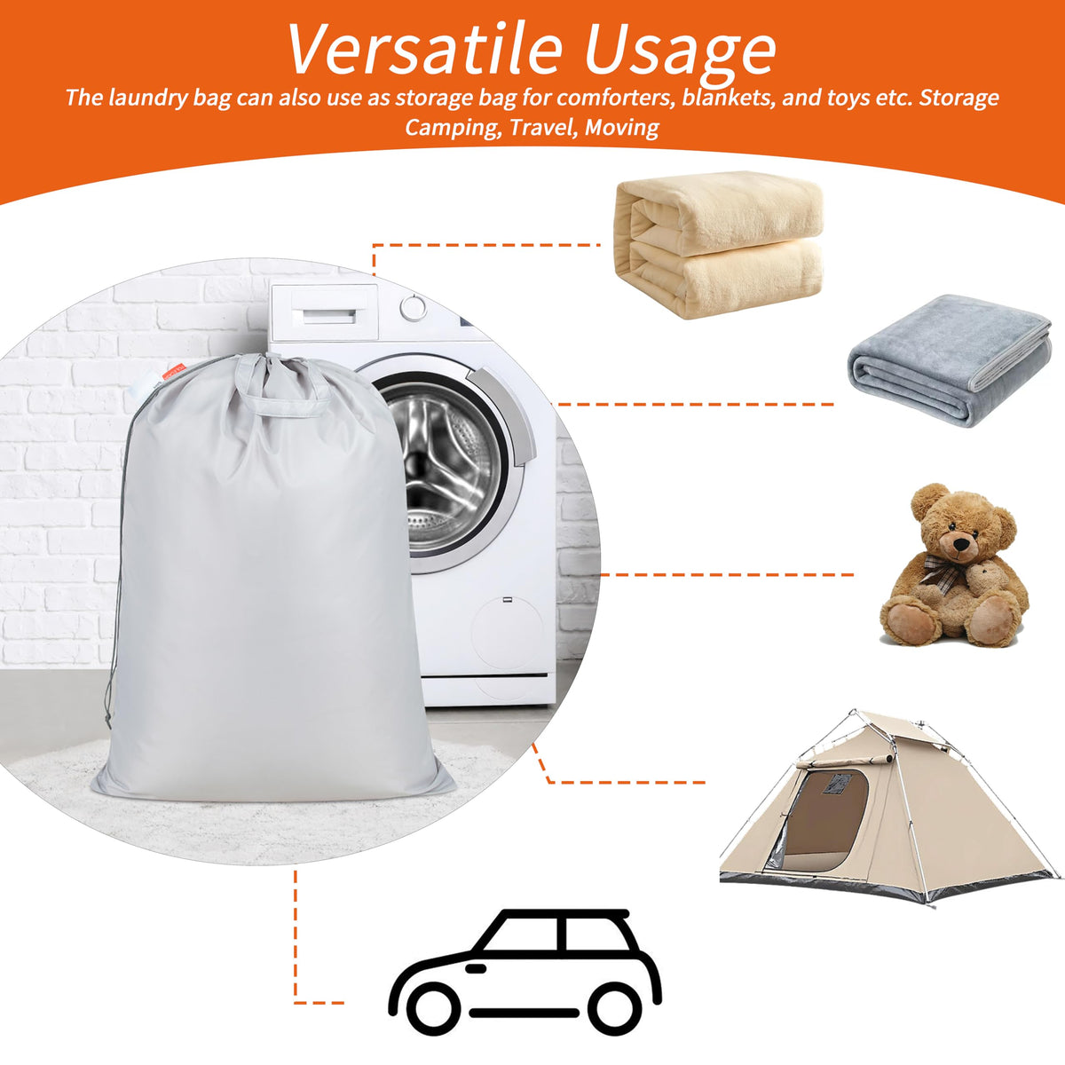 Extra Heavy Duty Laundry Bag with Handles