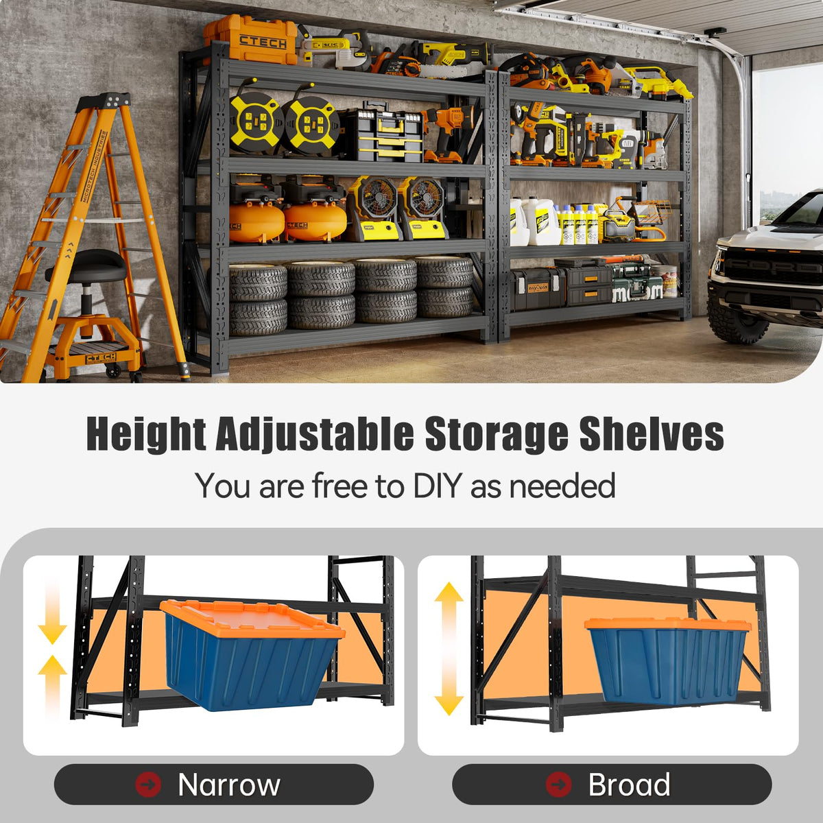 48" W Storage Shelves Heavy Duty