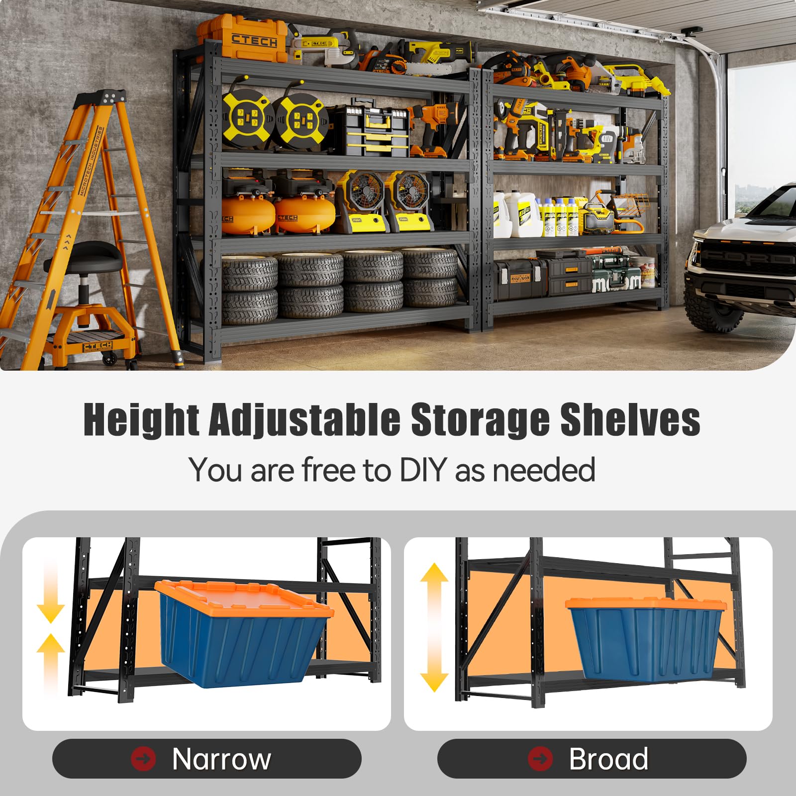 48" W Storage Shelves Heavy Duty