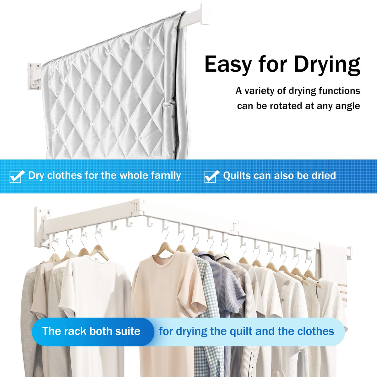 Clothes Drying Rack Wall Mounted