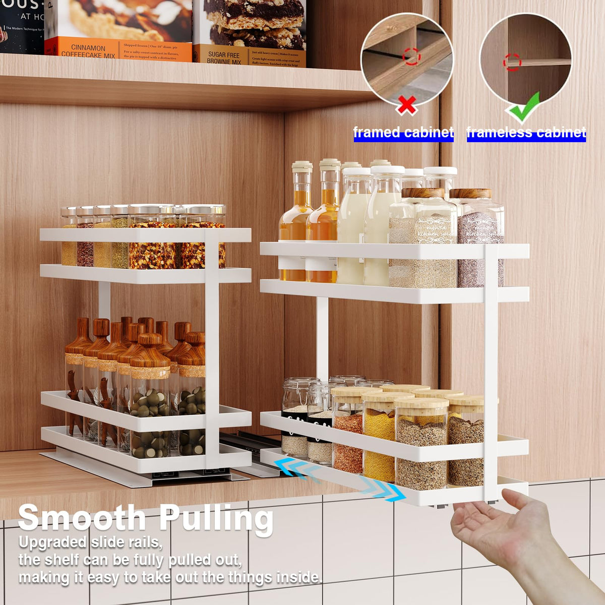Pull Out Spice Rack Organizer for Cabinet