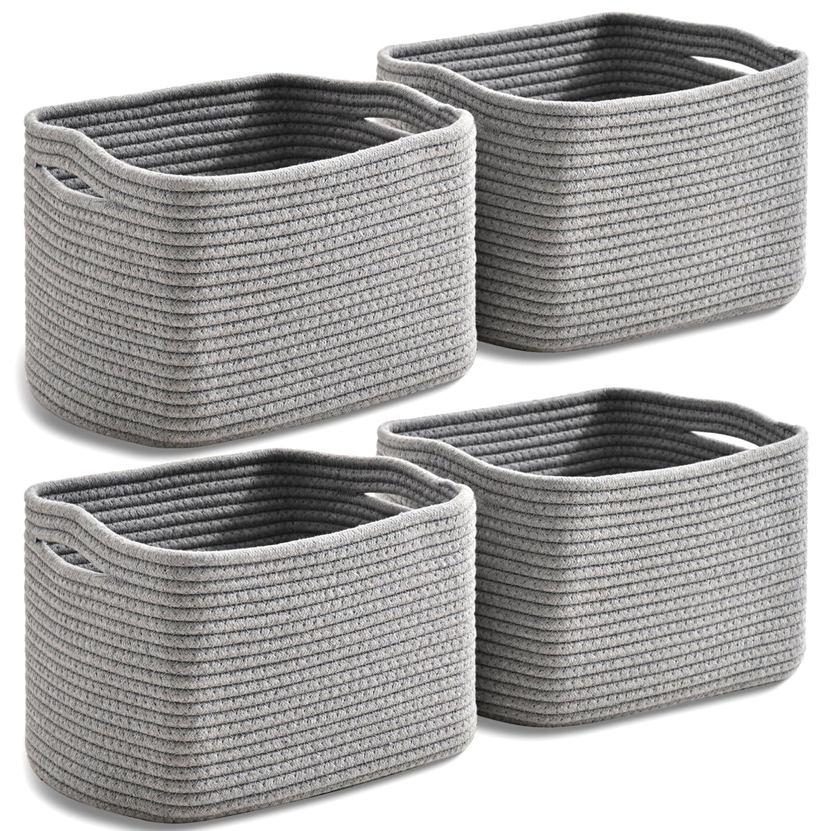 Small Storage Baskets for Organizing (4 Count)