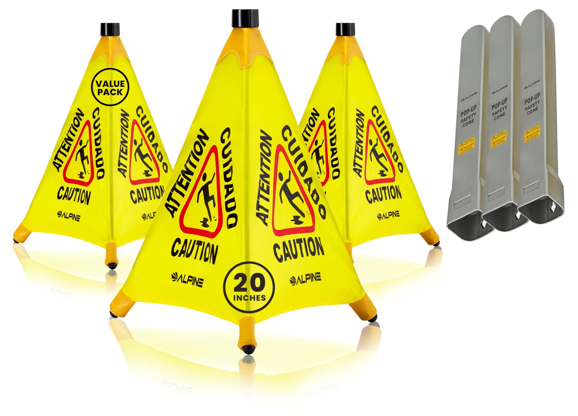 Caution Wet Floor Sign 3 Pack (3 Count)
