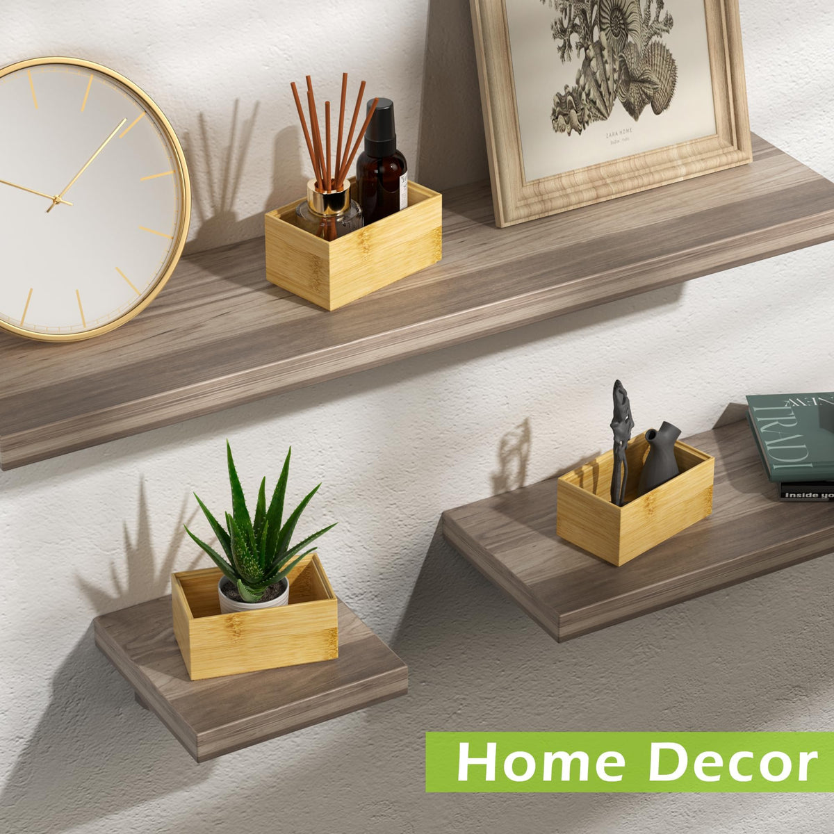 Bamboo Drawer Organizer Boxes (8 Count)