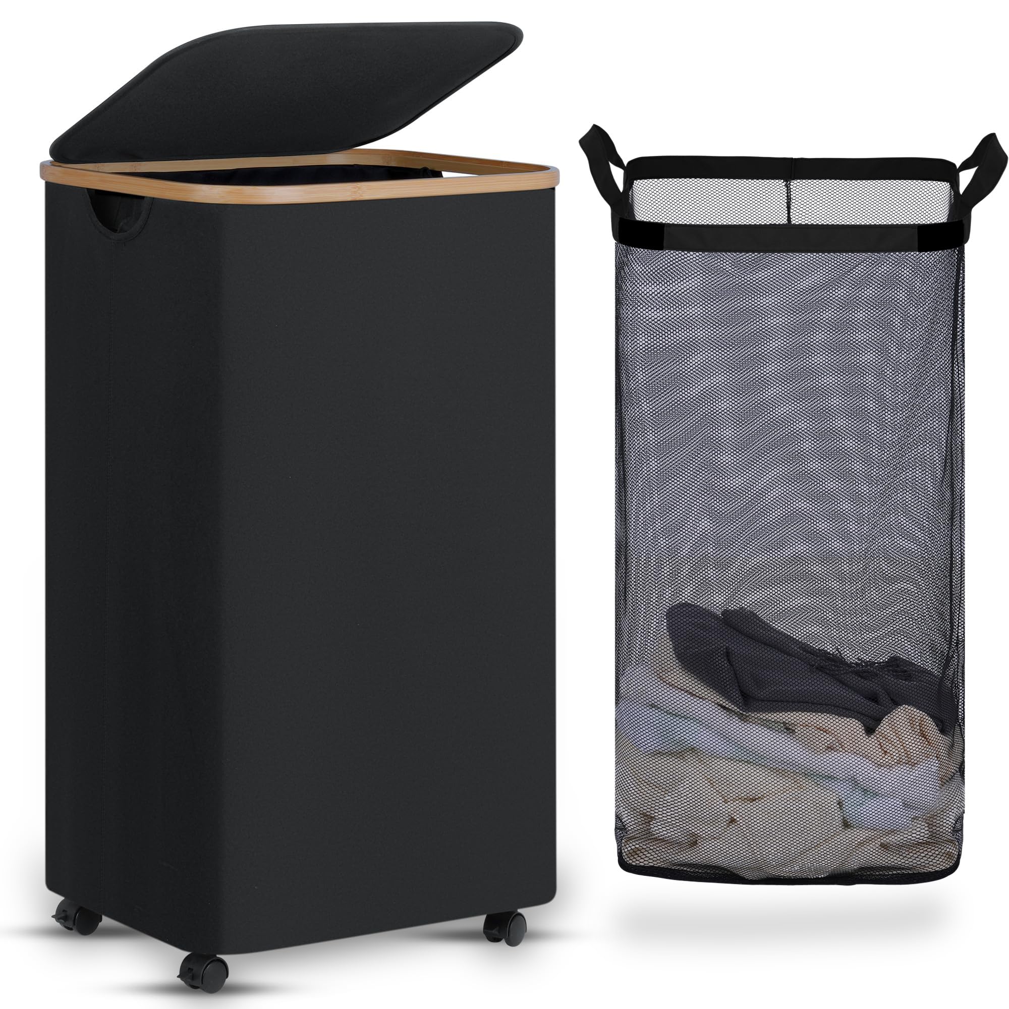 Laundry Basket with Wheels
