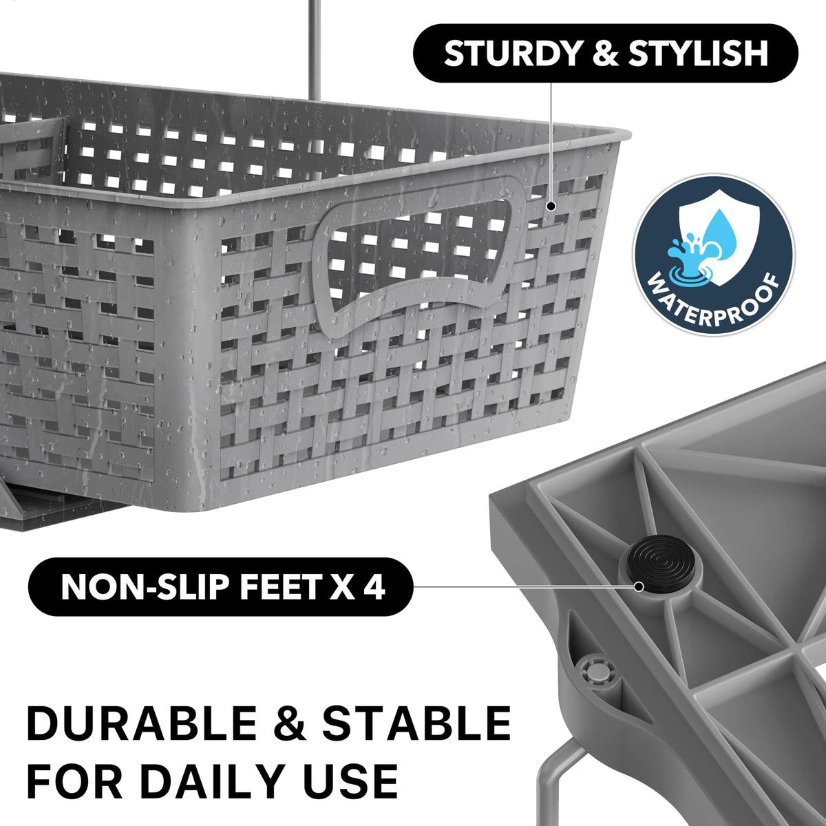 2 Tier Pull Out Sliding Drawer Under Sink Storage