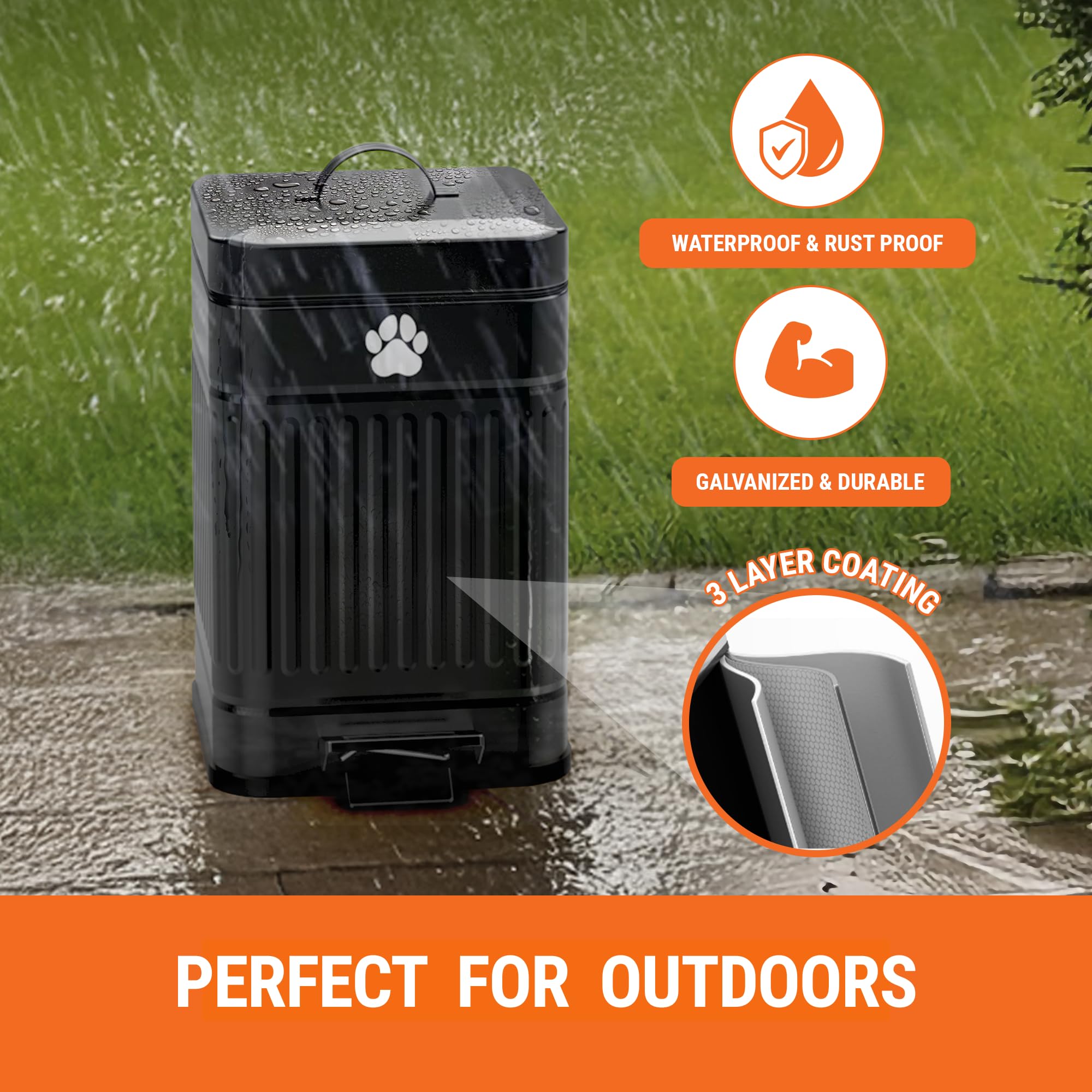 Dog Poop Trash Can Outside (30 Count)