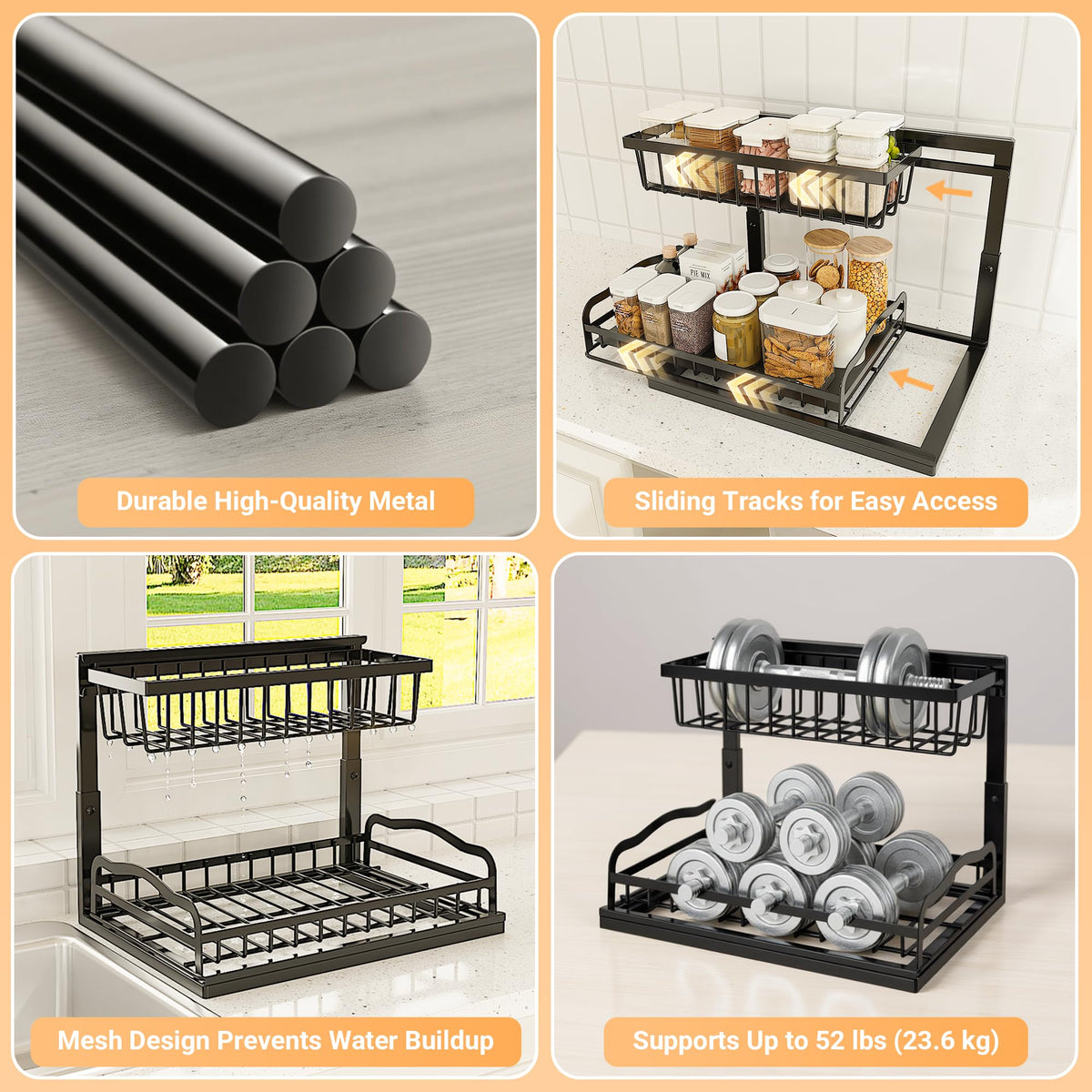 2 Pack Under Sink Organizer (2 Count)