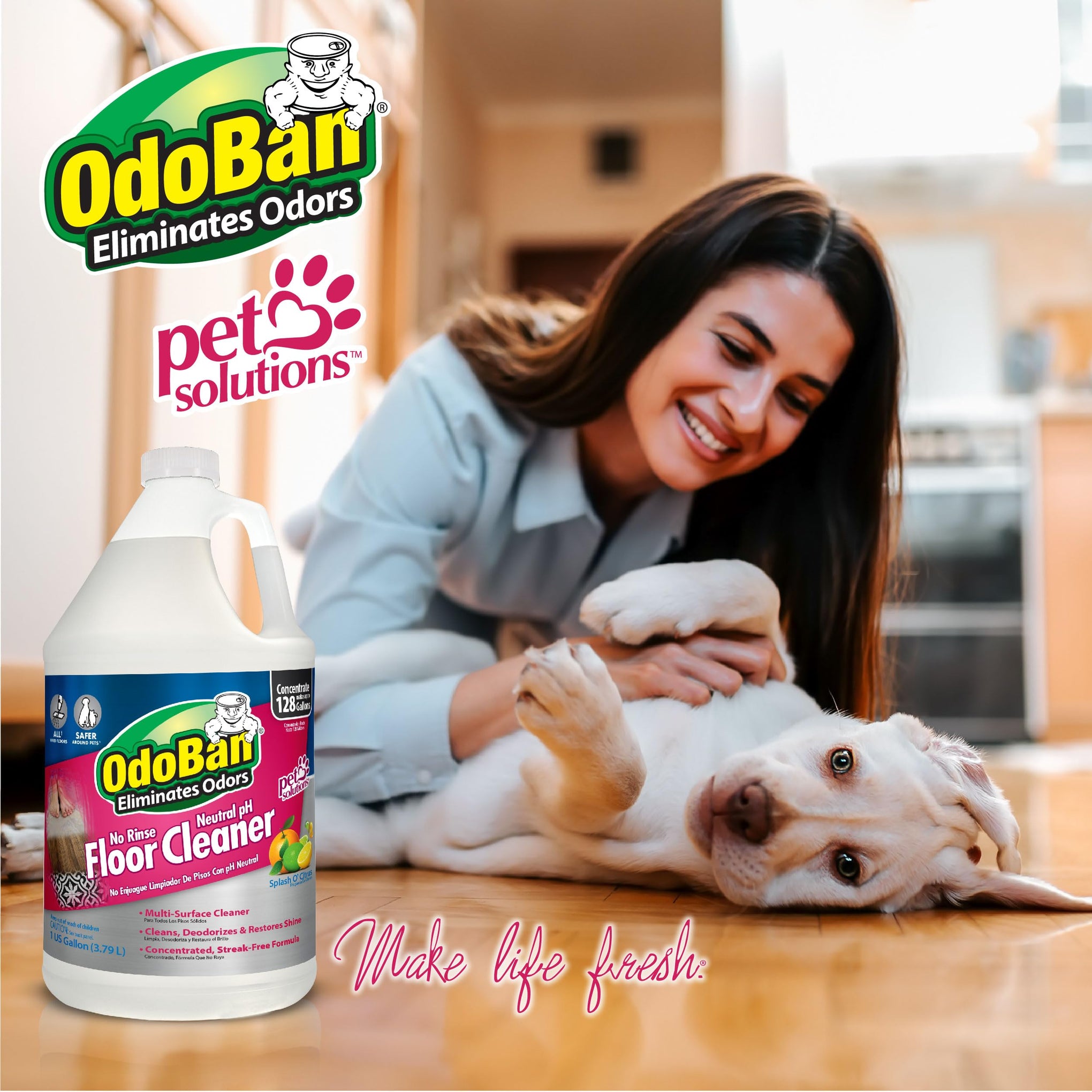 Pet Solutions No Rinse Neutral pH Floor Cleaner Concentrate (256 Fl Oz)