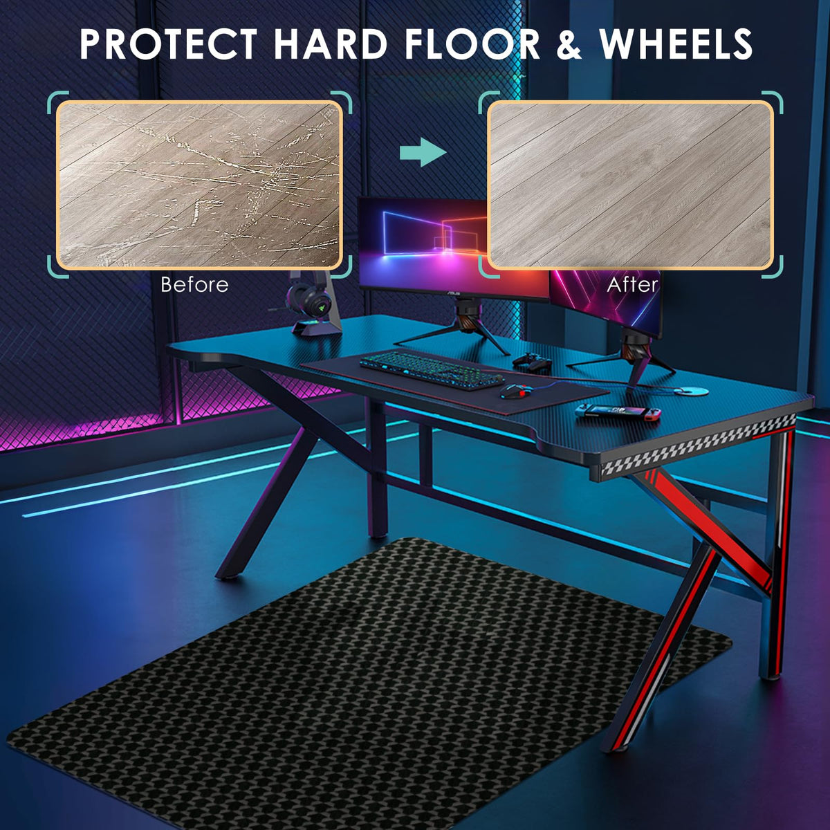 Office Chair Mat for Hardwood Floor