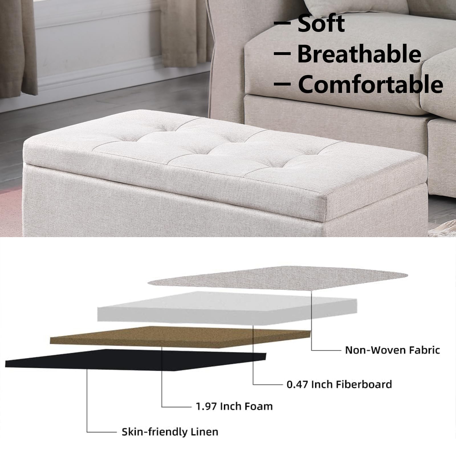 31.5'' Storage Ottomans Set of 2 (2 Count)