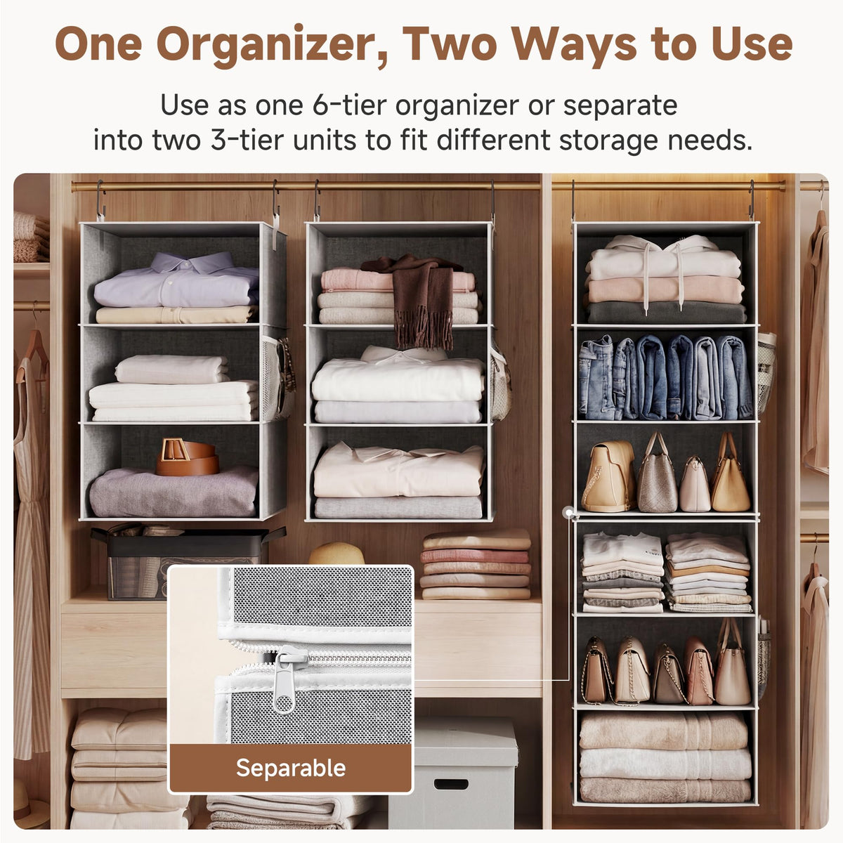 6 Shelf Jumbo Closet Organizers (2 Count)