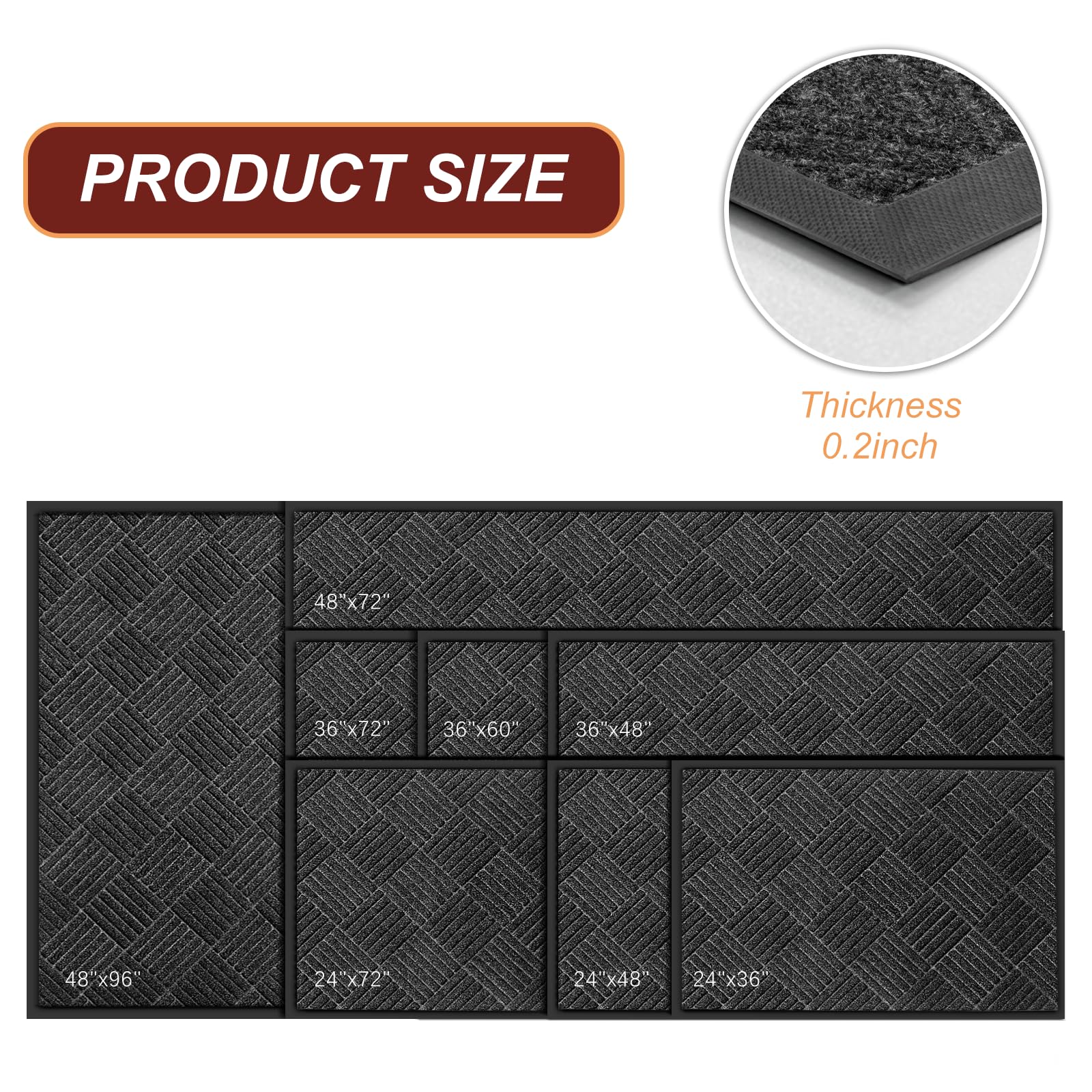 Indoor Outdoor Door Mat (6 Sq Ft)