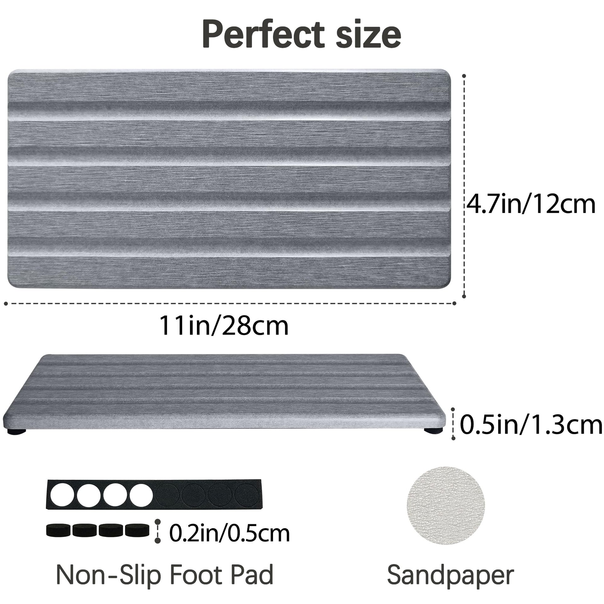 Diatomite Soap Dish Holder Water Absorbing Stone Tray Bathroom Countertop