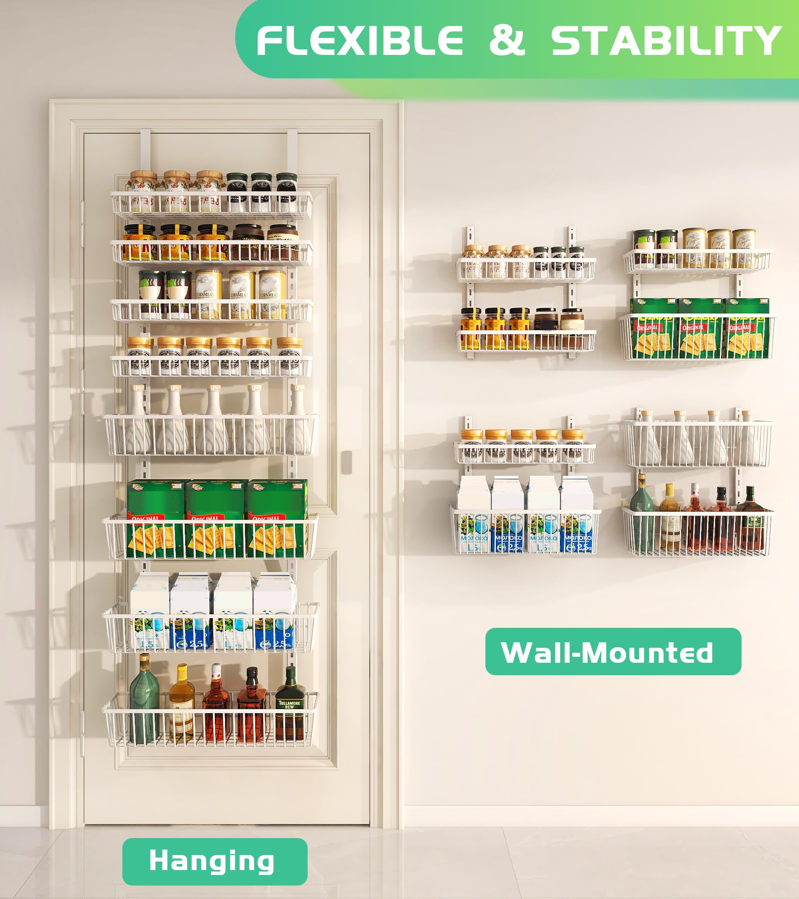 Over The Door Pantry Organizer (8 Count)
