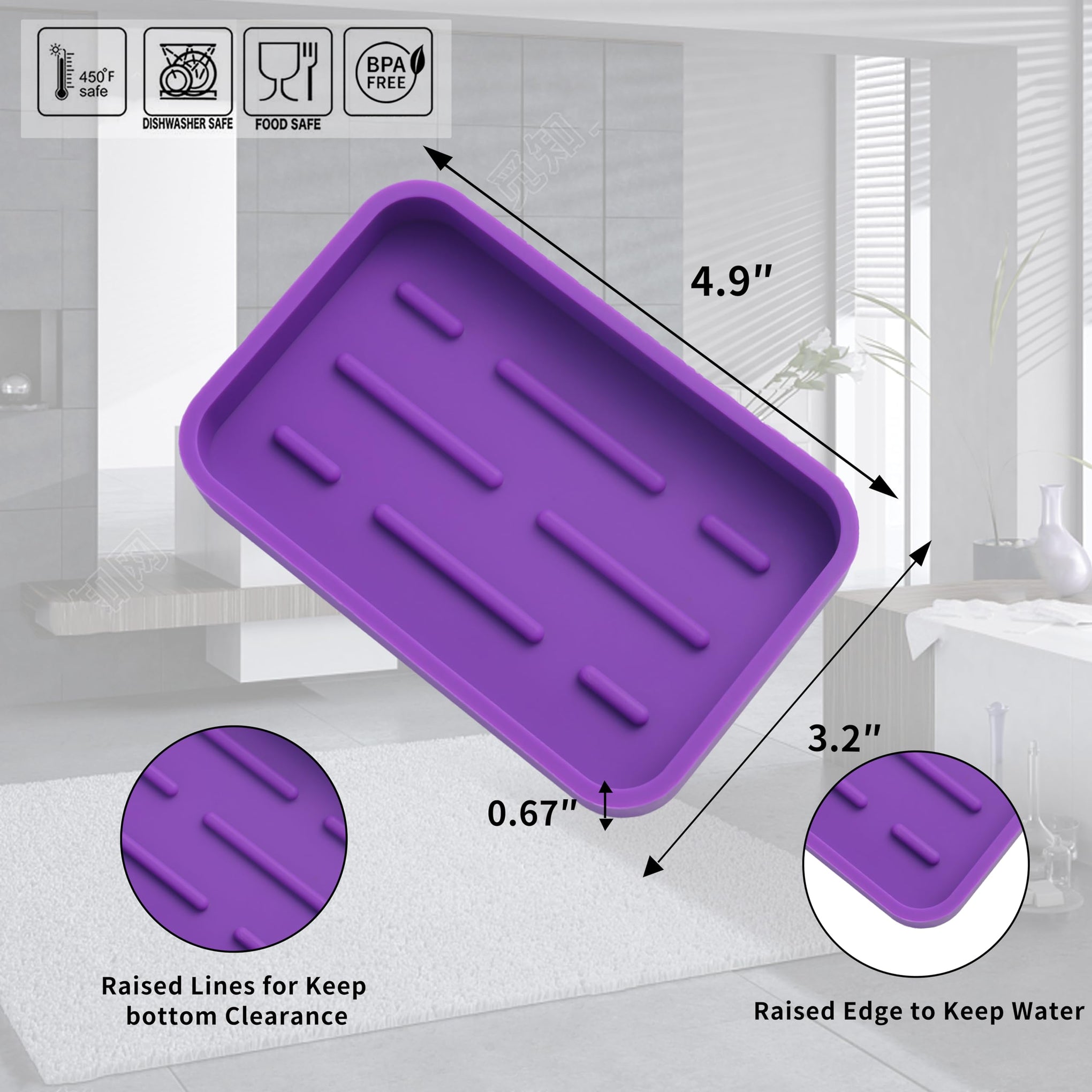 Silicone Kitchen Sink Organizer Tray for Multiple Usage