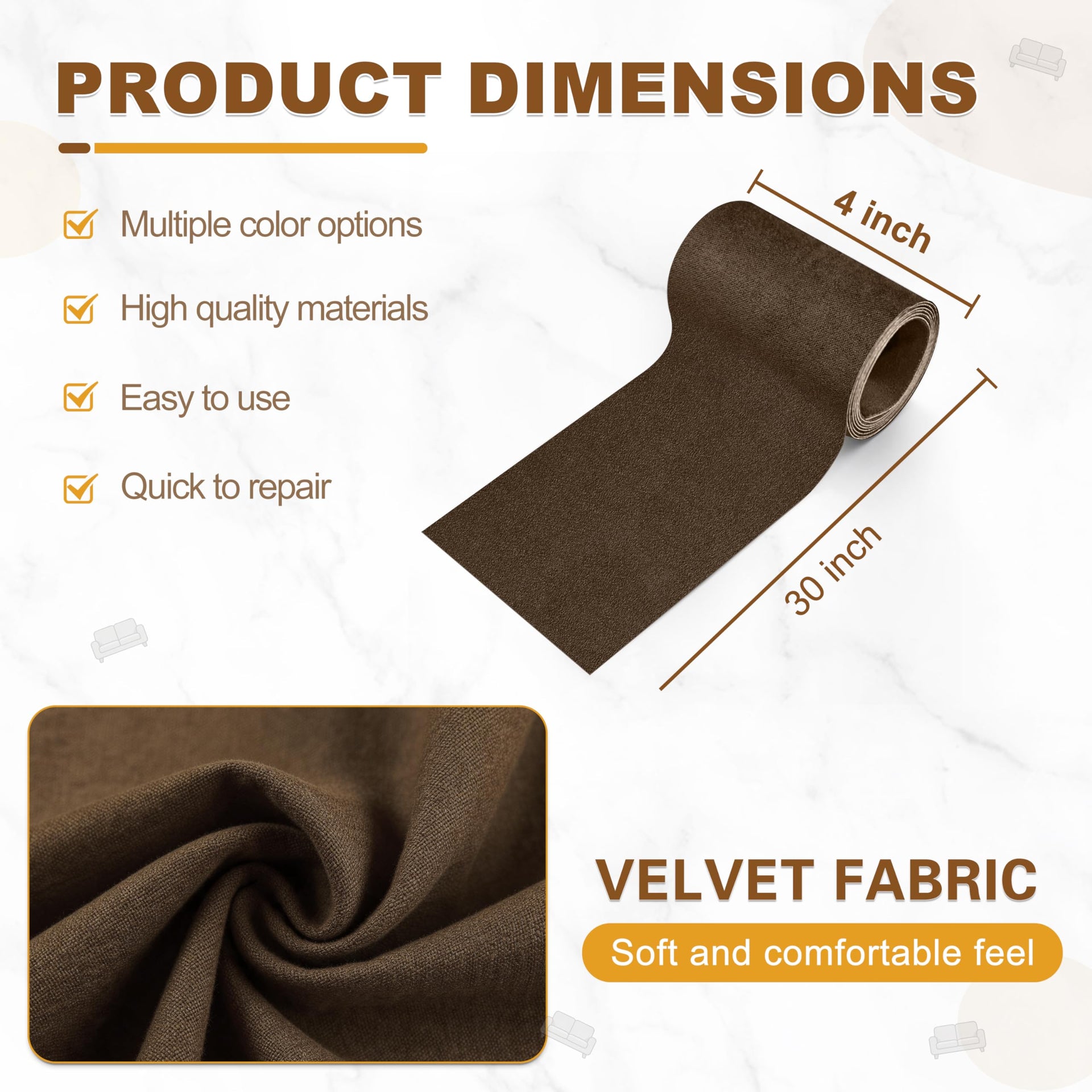 Rectangular Velvet Repair Patch (5 Foot)